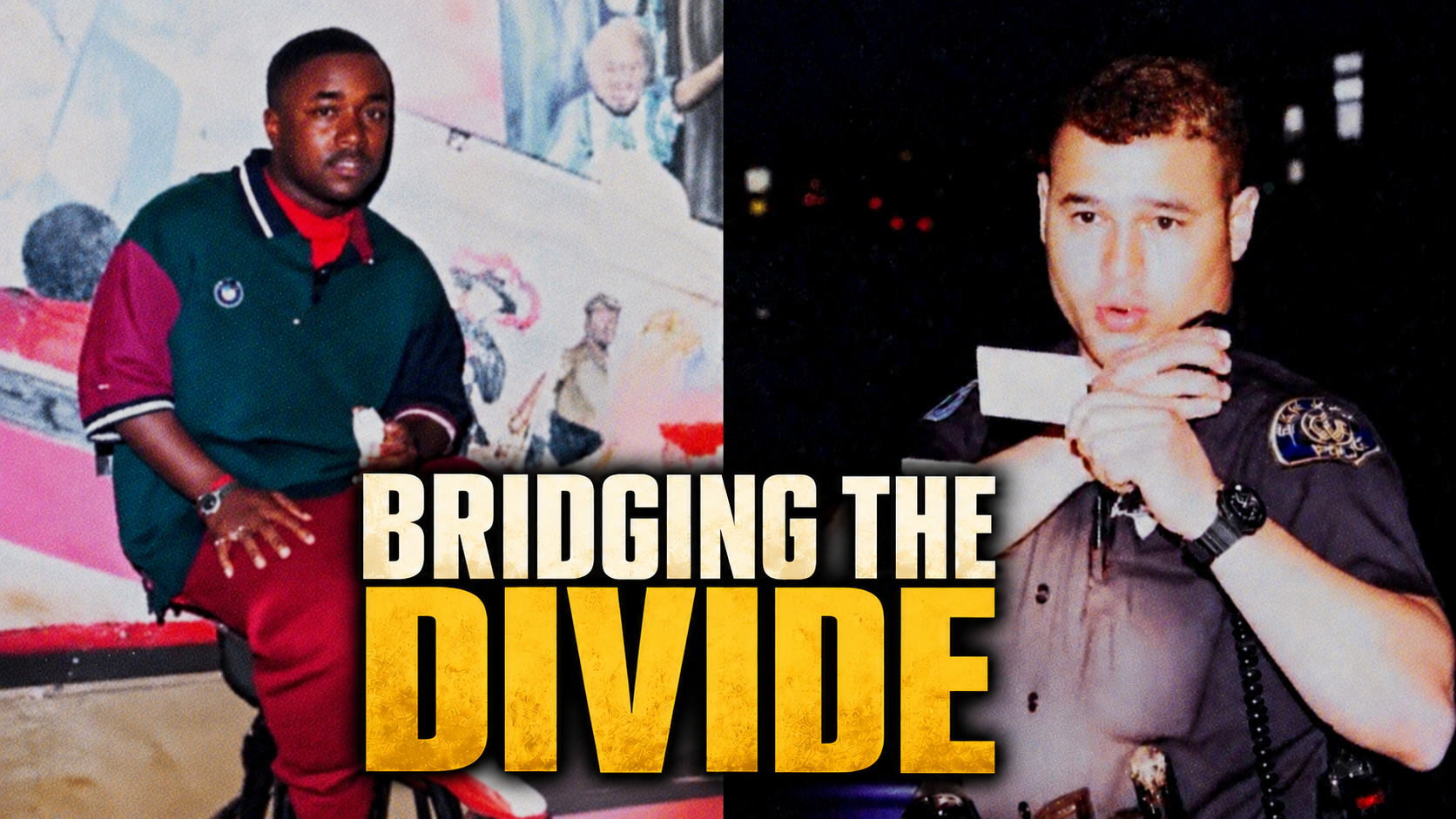Bridging the Divide artwork pairing an ex-gang leader and a police chief