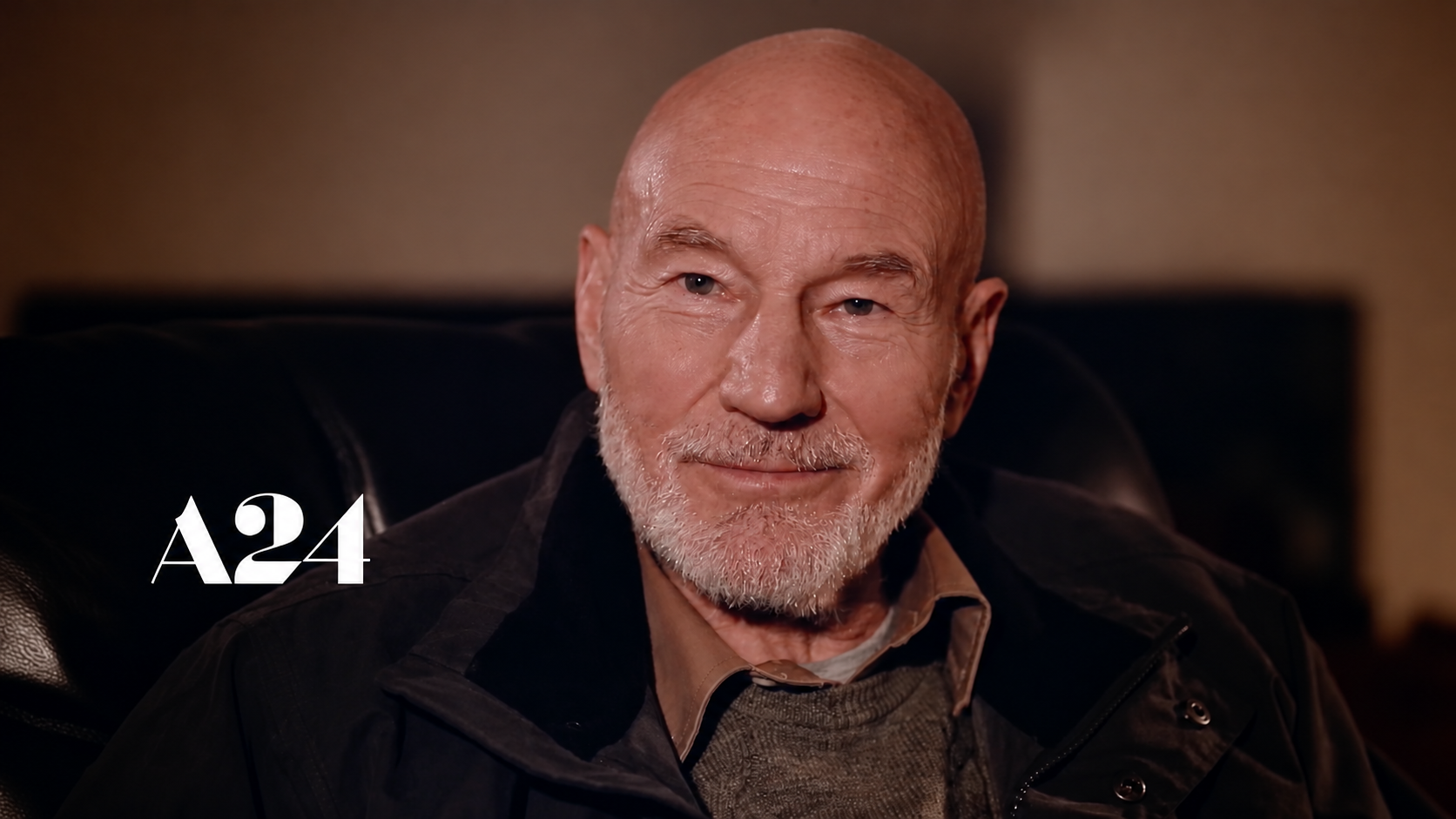 Patrick Stewart in an interview for A24’s Green Room campaign