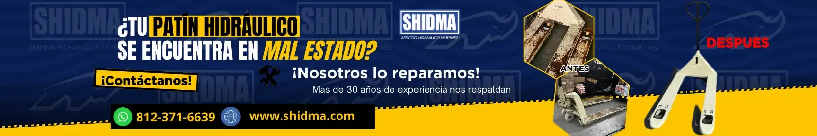 Reparacion de patines hidraulicos en Monterrey