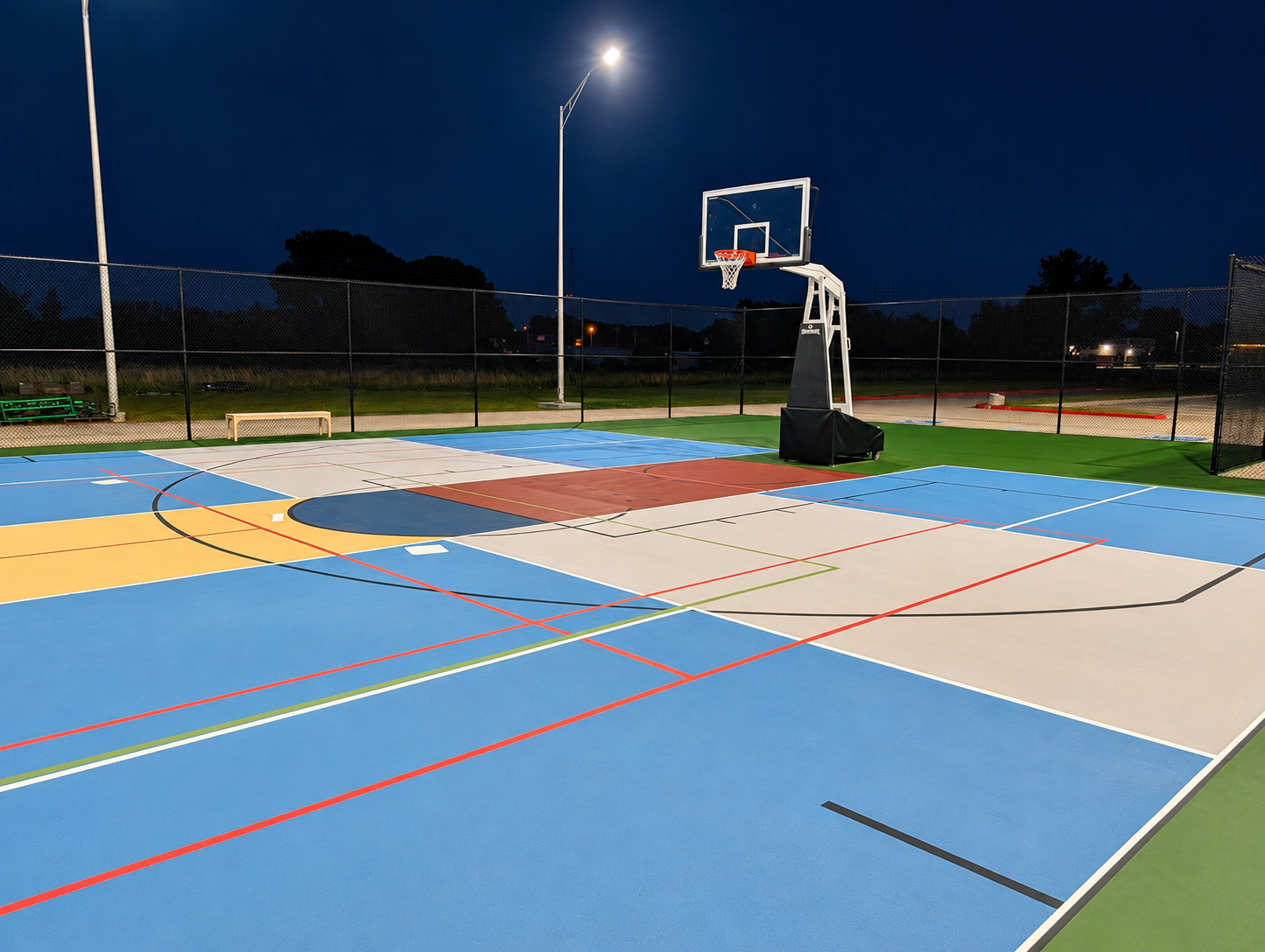Copelands outdoor basketball court