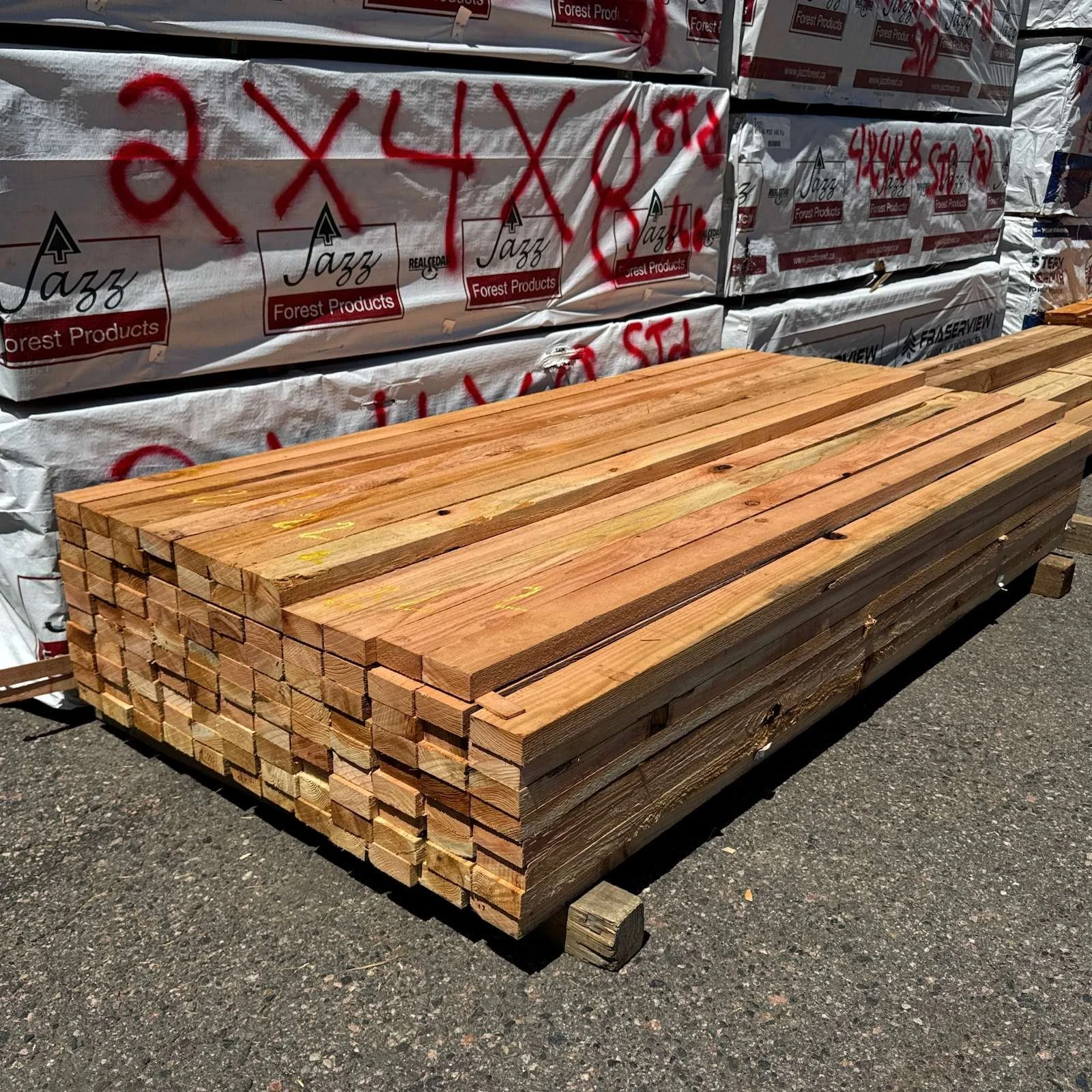 2x4 Frame Rails 2X4X8 - Rough Sawn - Standard - Western Red Cedar - Fence Rails — Rocky ...