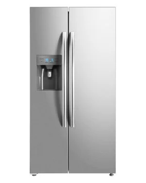 Side-by-side refrigerator with water and ice dispenser