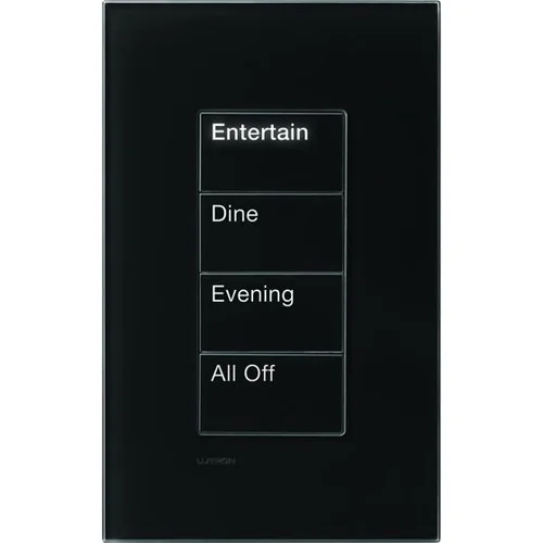 Palladiom keypad in Clear Black Glass