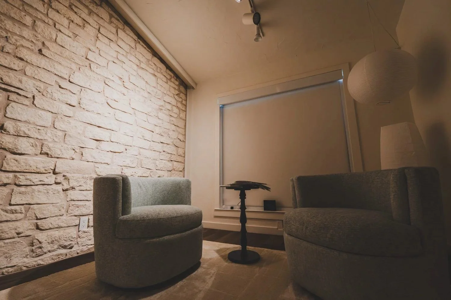 Showroom lounge in warm white Ketra light