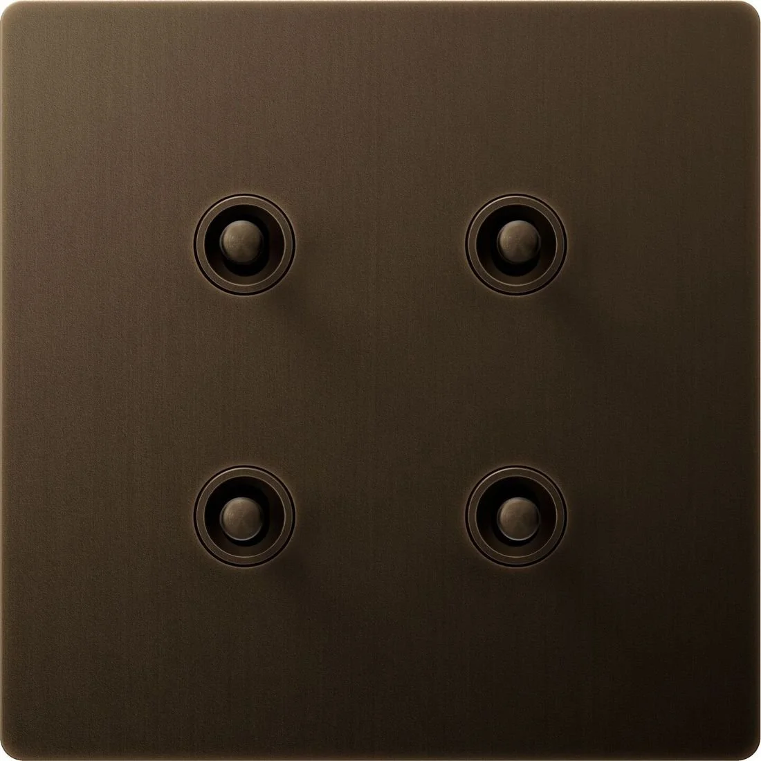 Aviena four-toggle square keypad in Aged Bronze