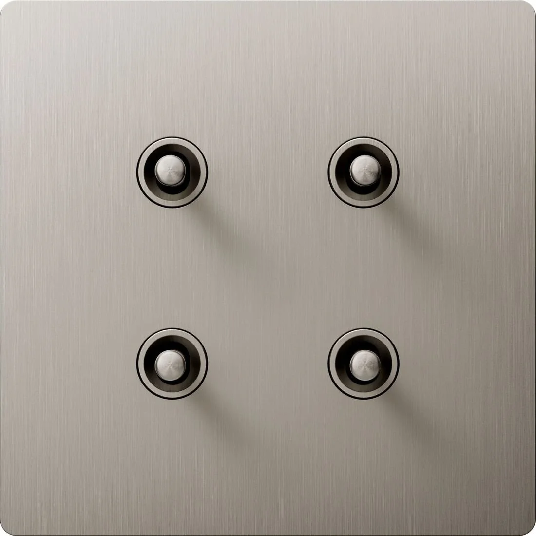 Aviena four-toggle square keypad in Satin Nickel