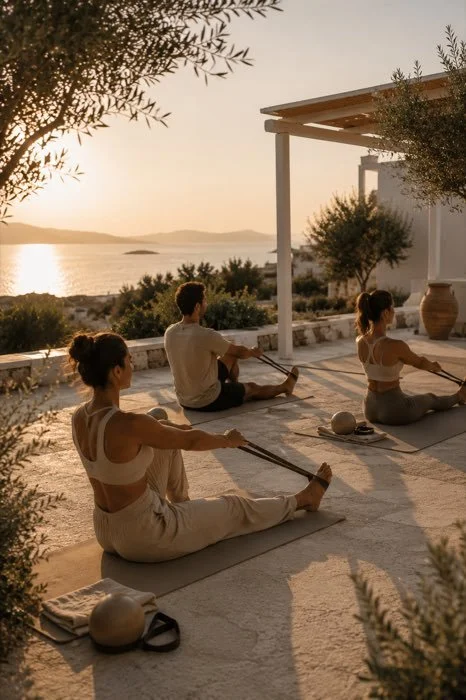 Morning movement session — Paros