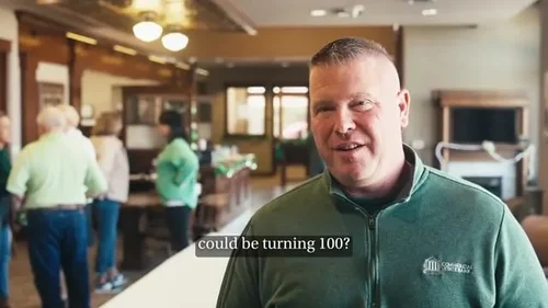 Community member interviewed at the Commercial State Bank celebration
