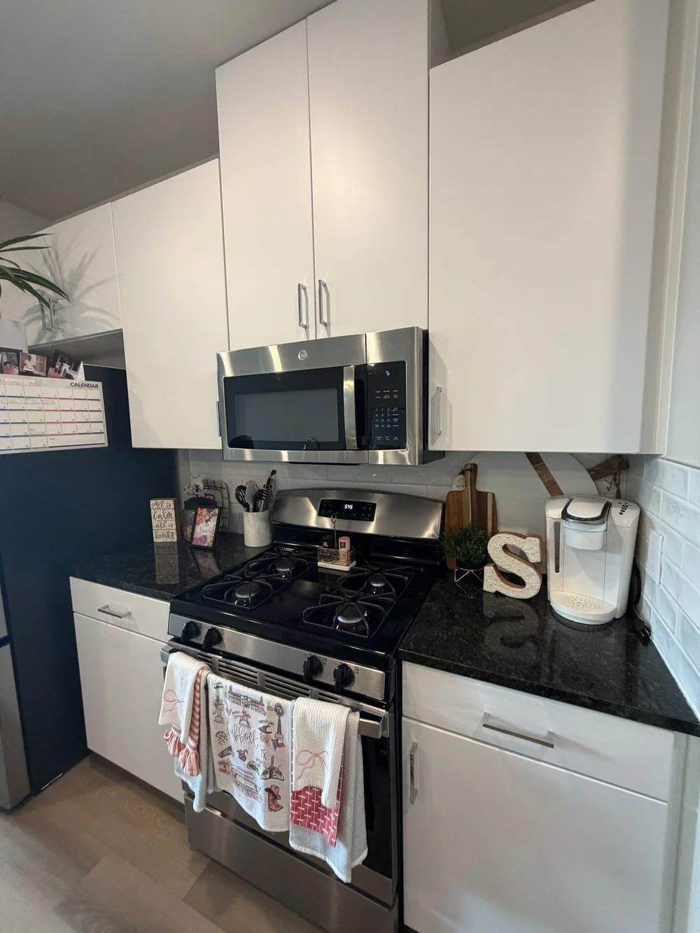 After: degreased range and cleared counters in an Austin kitchen cleaned by Sparkly Maid Austin