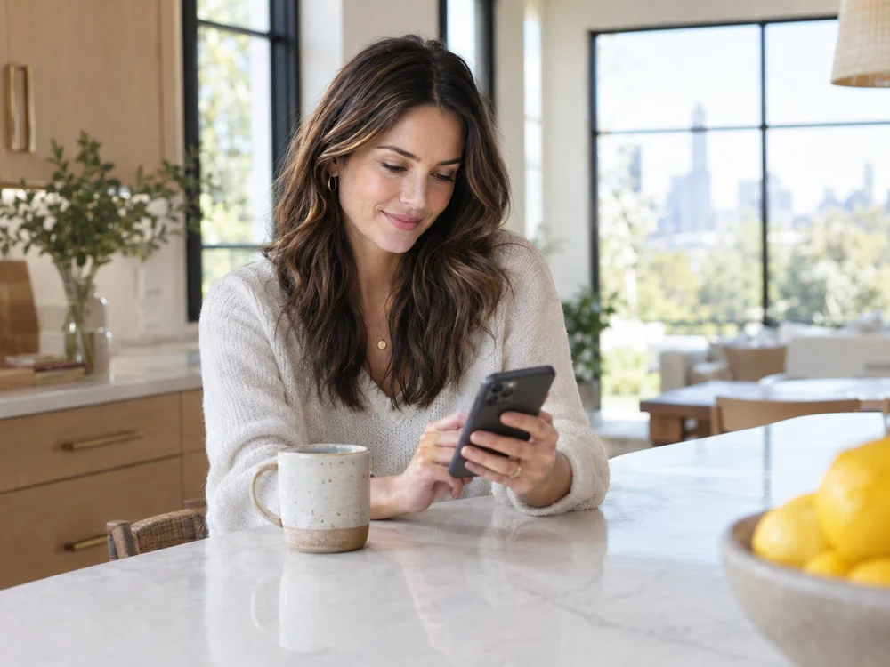 Austin homeowner scheduling house cleaning services online with Sparkly Maid Austin