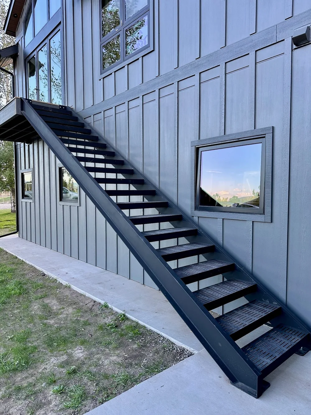 Exterior steel stair