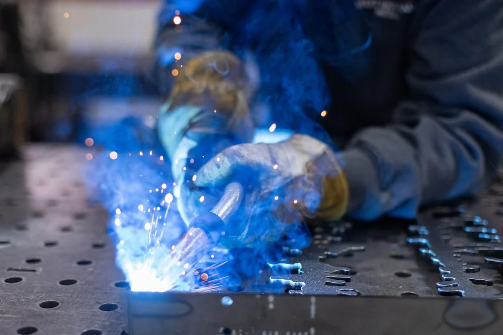 Welding a steel assembly