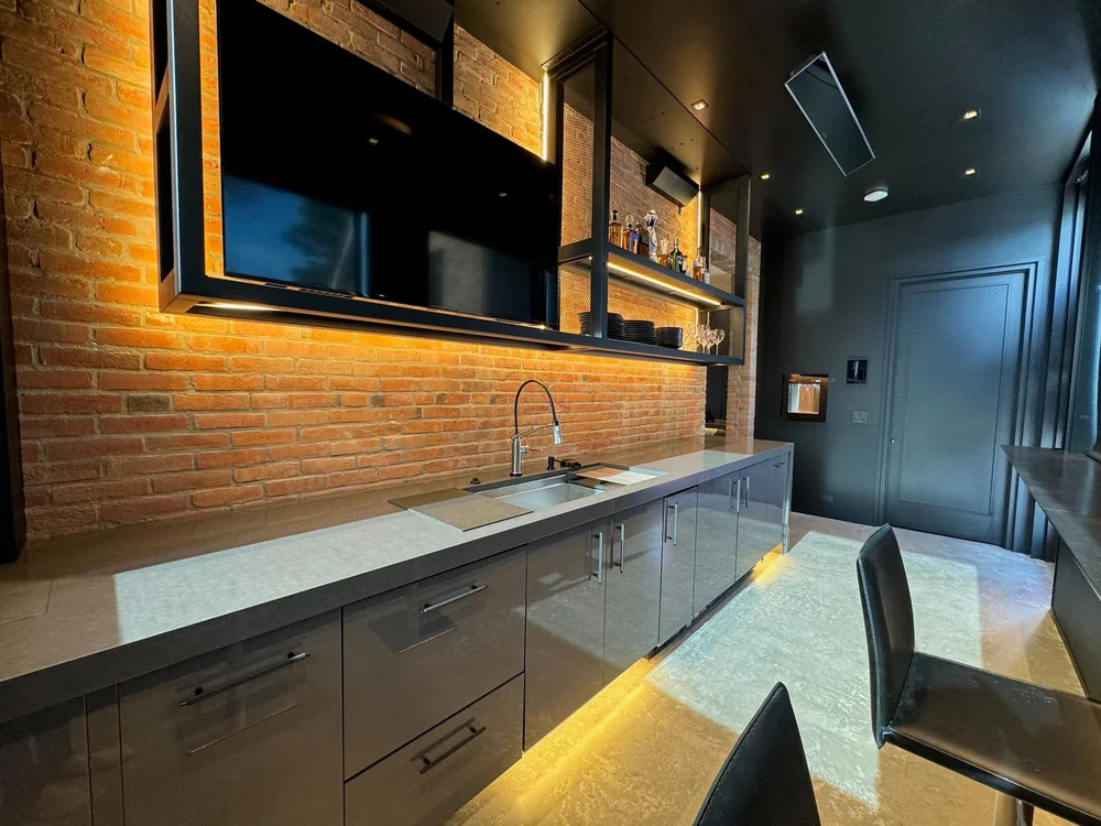 Steel open shelving