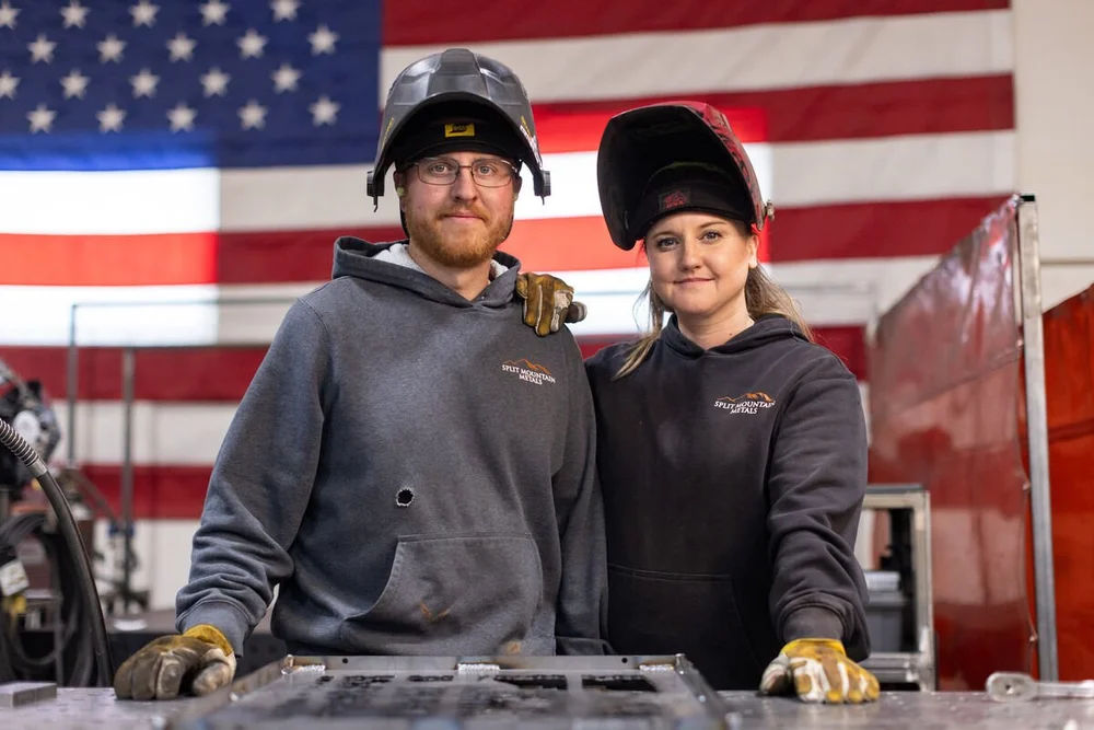 Brad and Carley Brenteson, founders of Split Mountain Metals