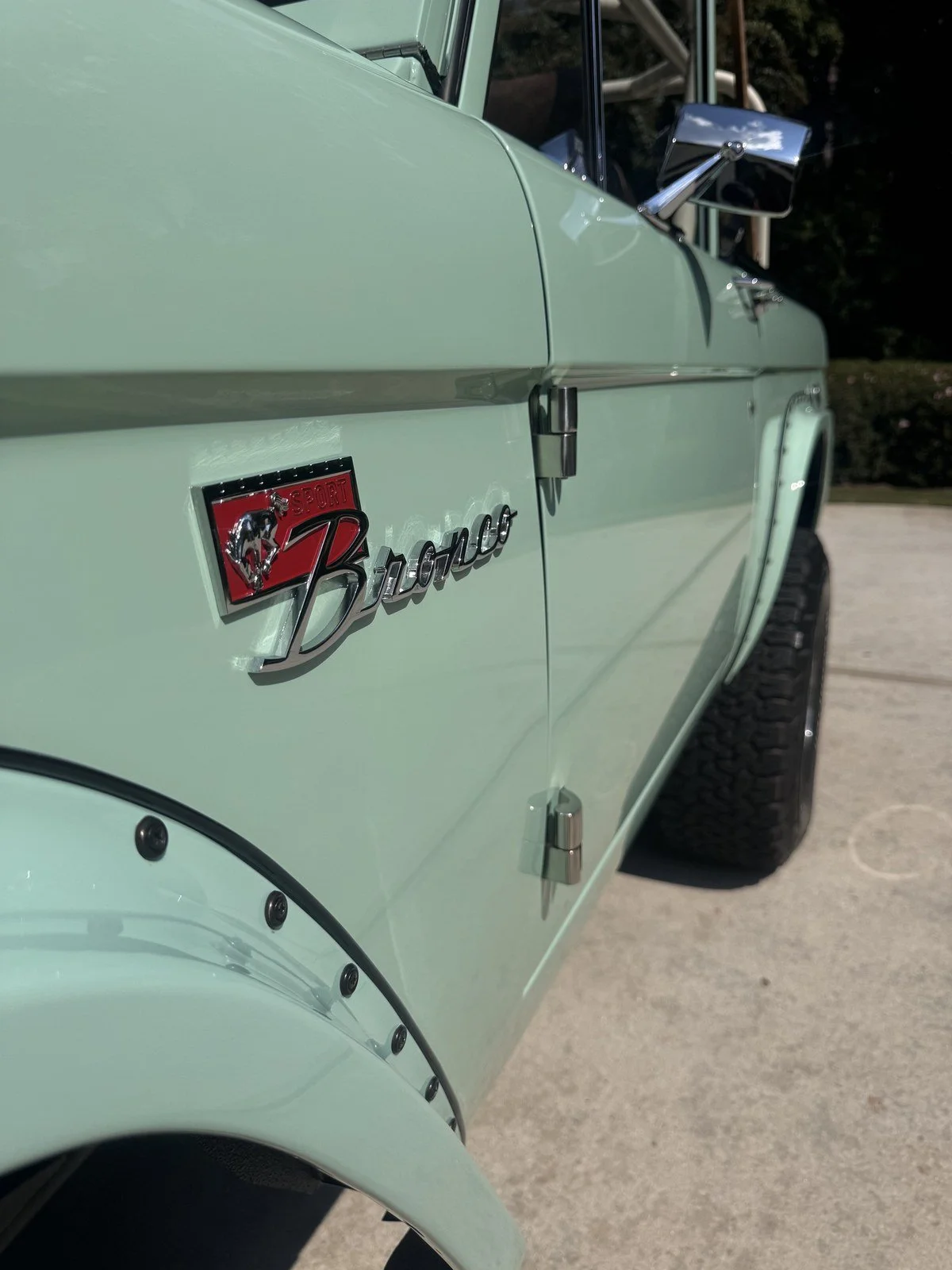 Restored Ford Bronco paint finish at a Gen. Detailing appointment in Alpharetta