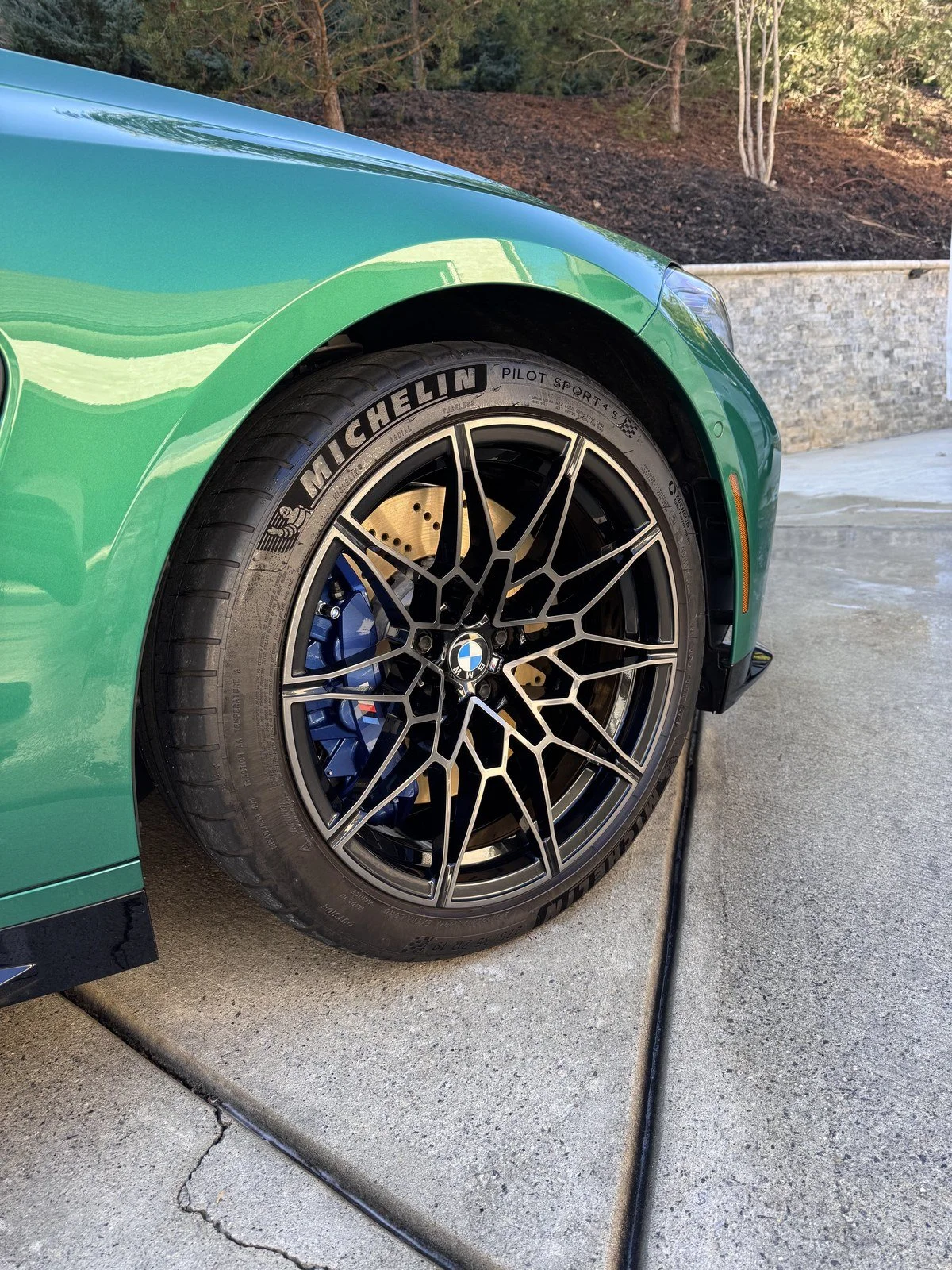 BMW M4 Competition wheel detail at a Gen. Detailing appointment in Grayson