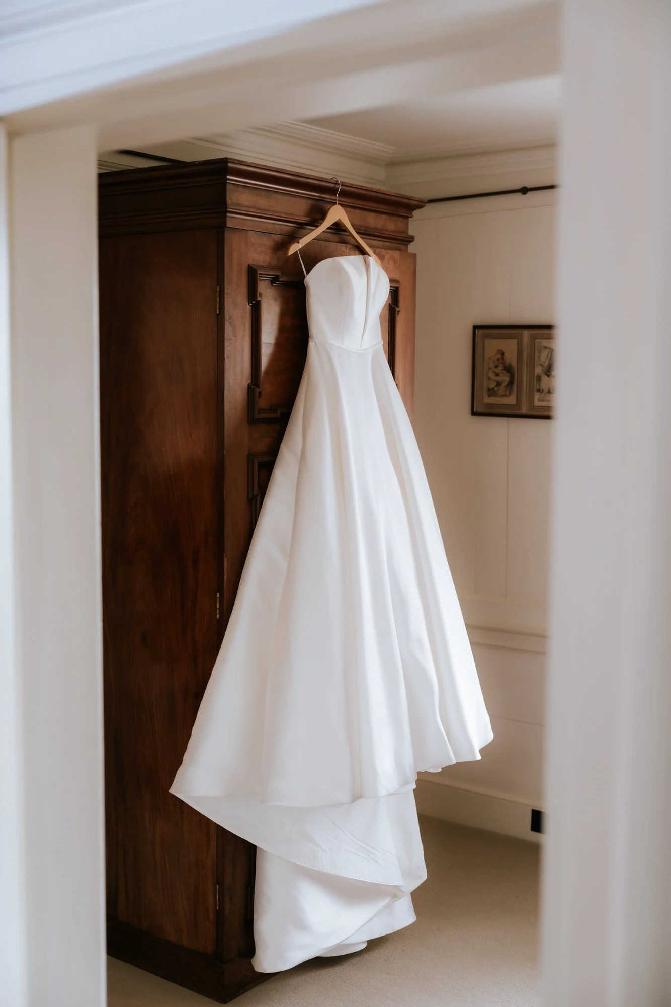 Kuda’s wedding dress hanging before the celebrations.