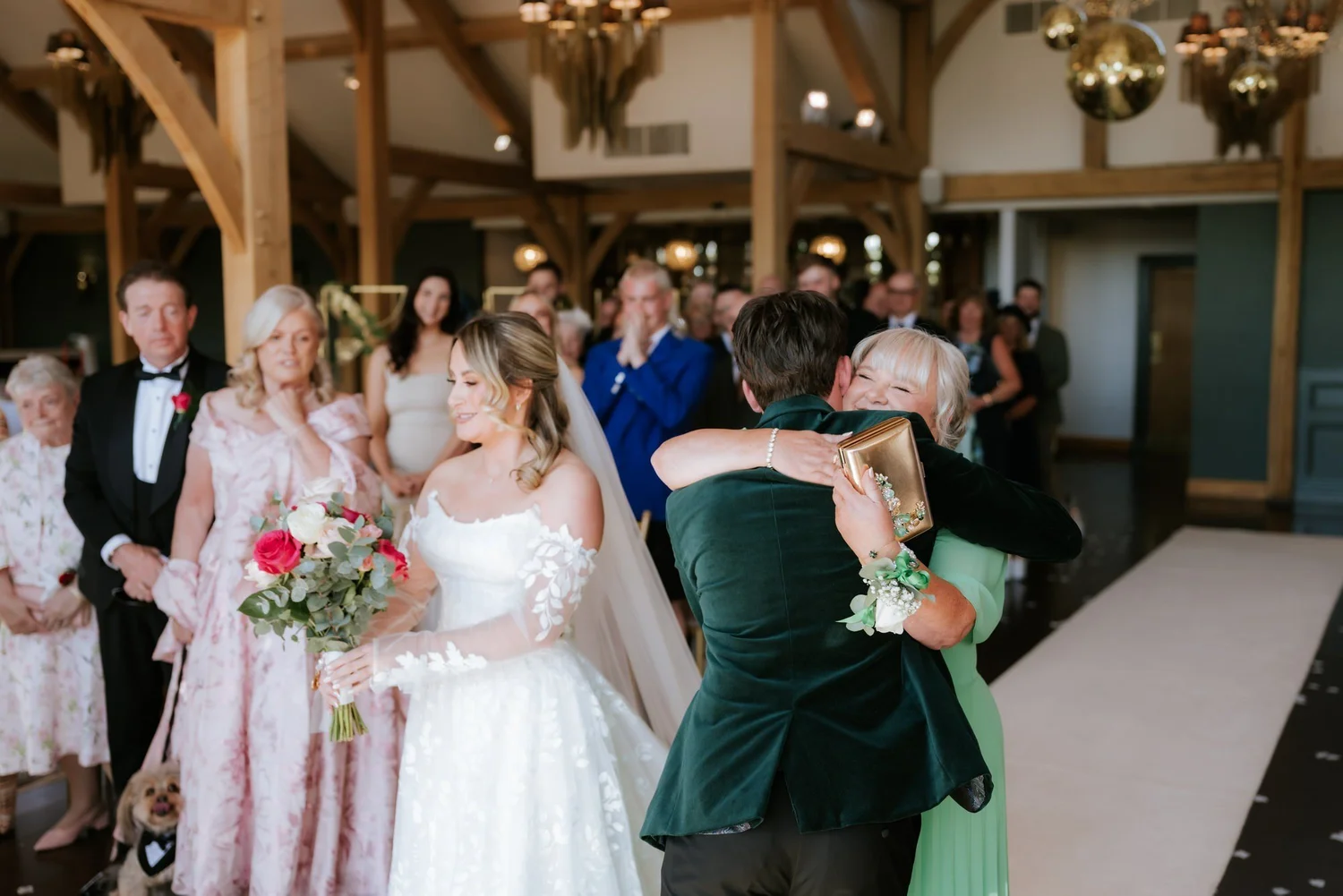 Jonathon greeting Ciara’s mum with a hug at the ceremony.