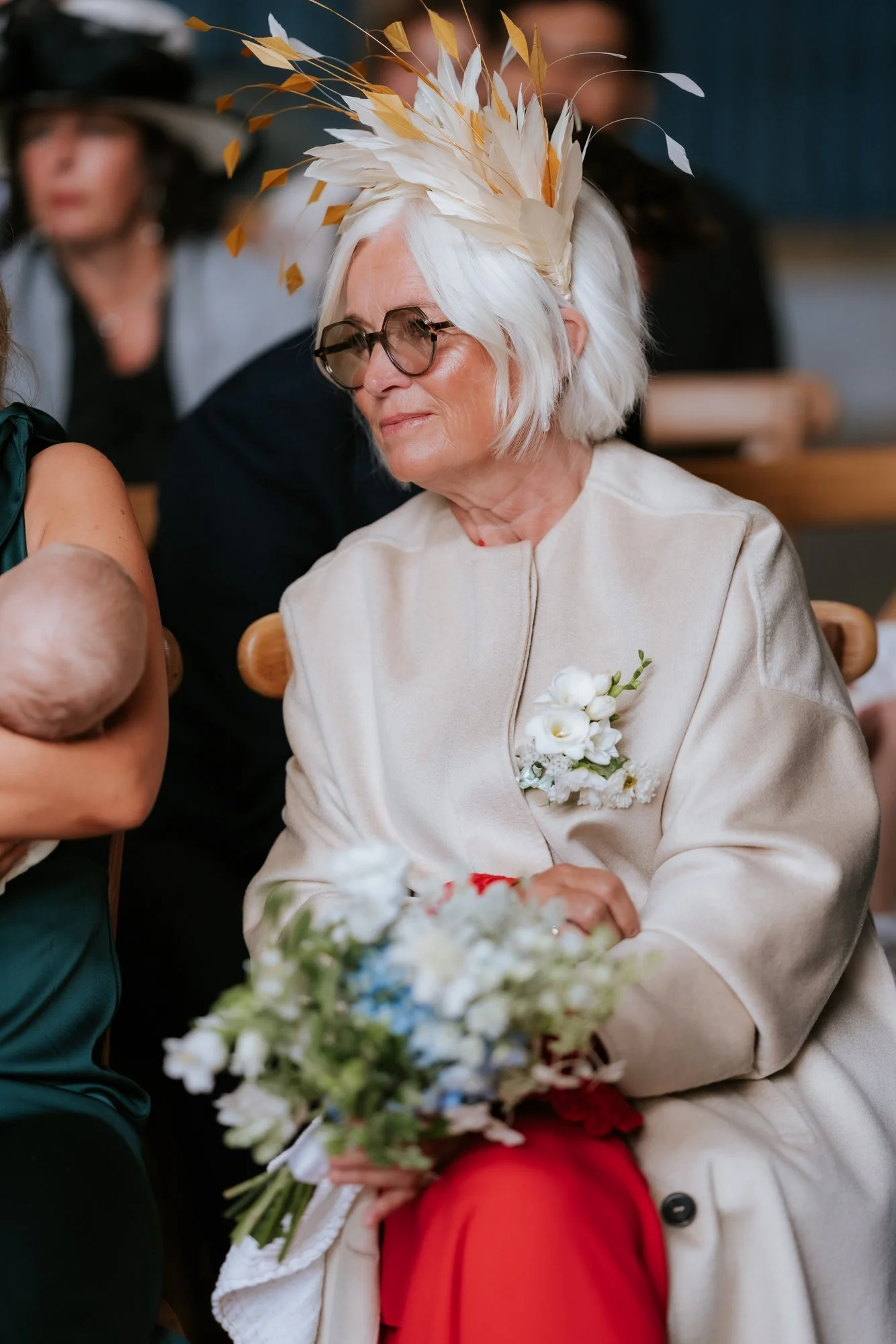 An emotional family reaction during Lilian and Luke’s wedding ceremony.