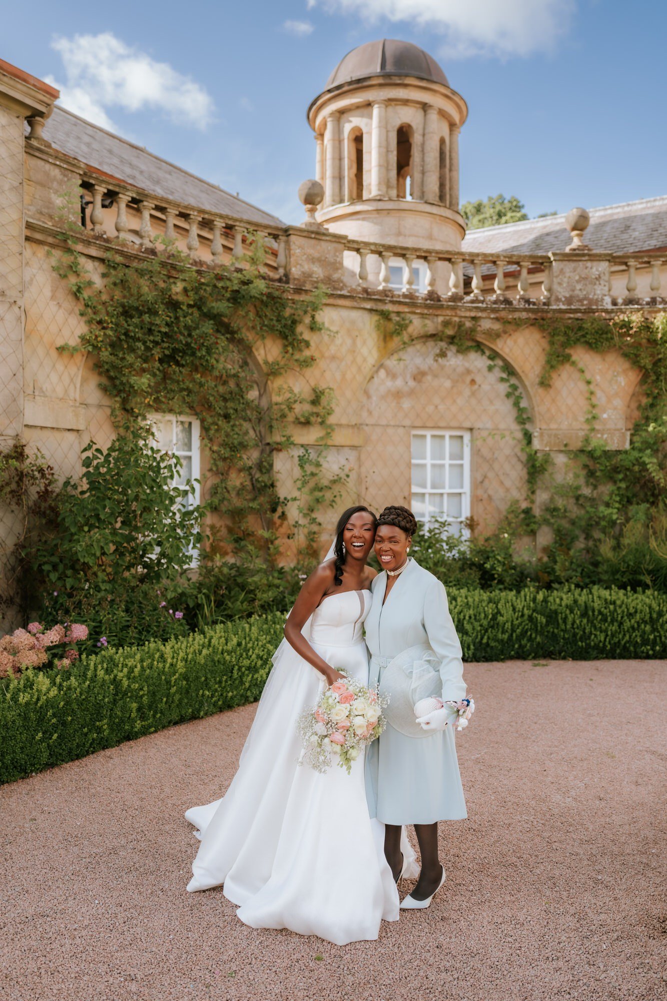 Kuda and her mum together in the gardens at Dumfries House.