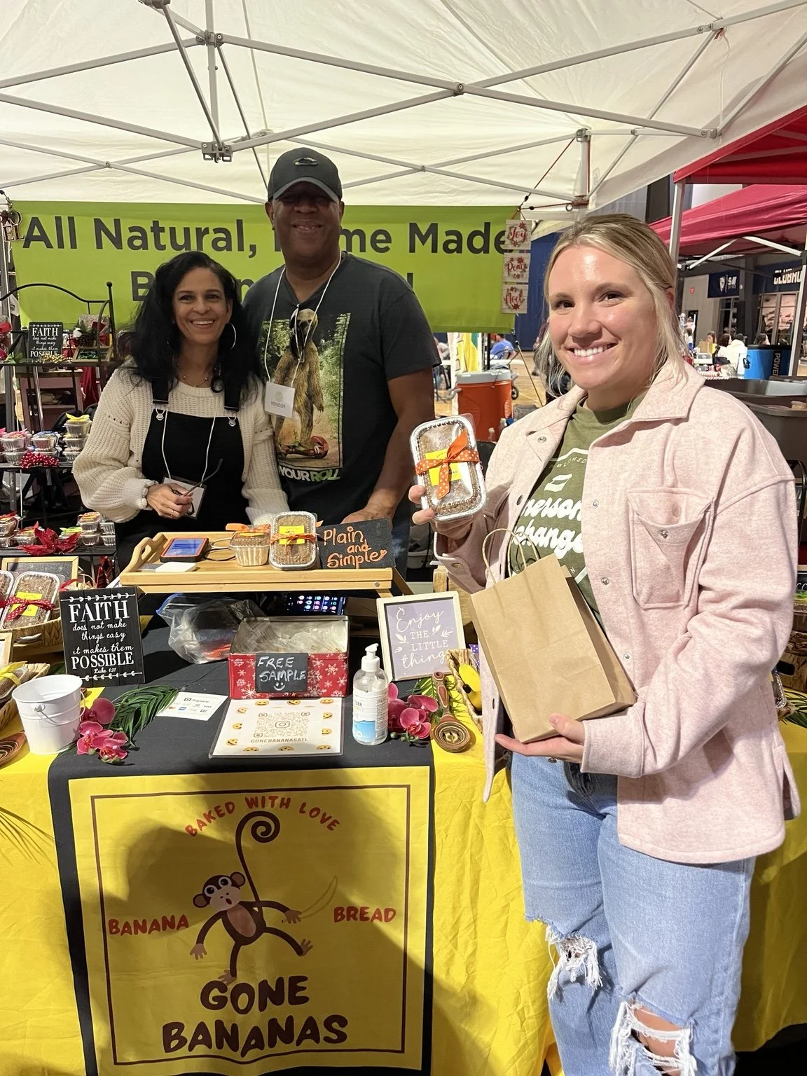 Guest shopping with a small business vendor