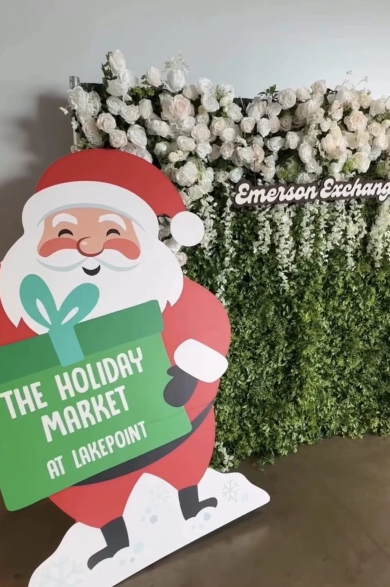 Santa display at Holiday Market at LakePoint