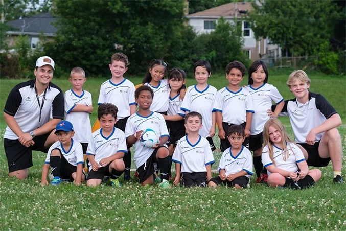 Kids soccer class