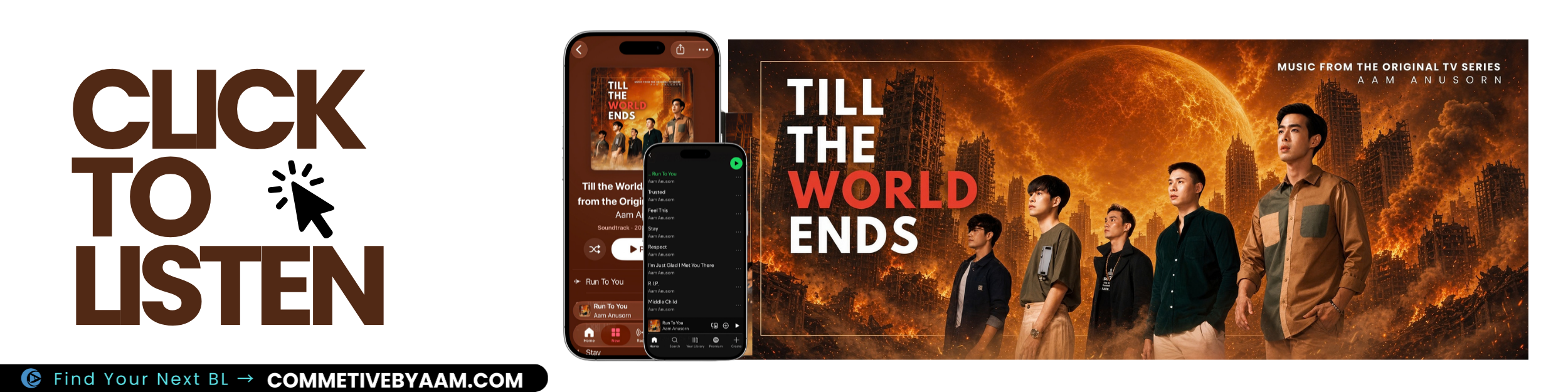 Till the World Ends OST promotional banner linking to the complete 10-track original soundtrack by Aam Anusorn
