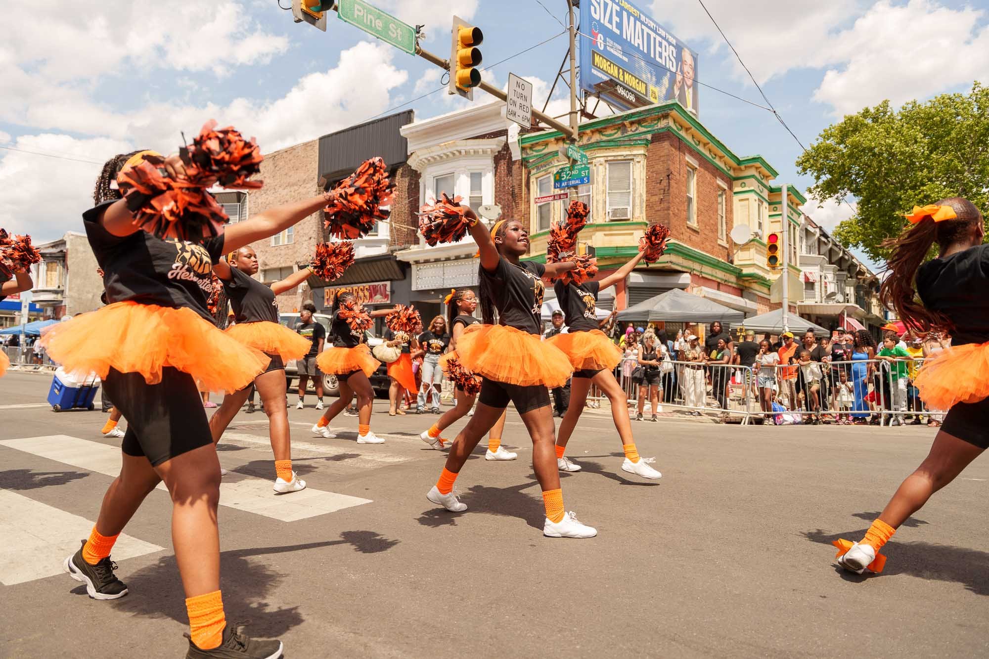 Juneteenth dancers on the parade route
