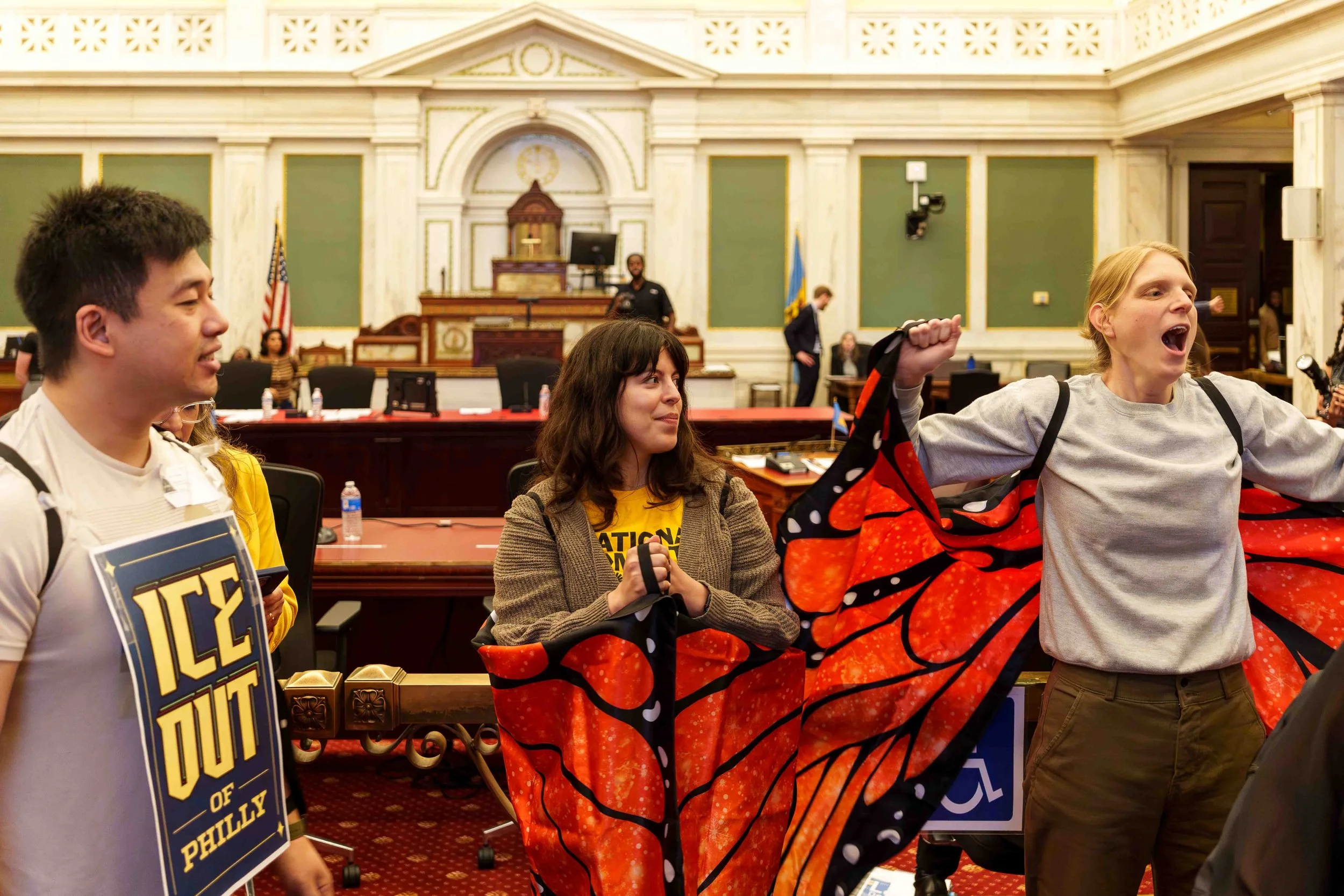 ICE Out hearing at City Hall