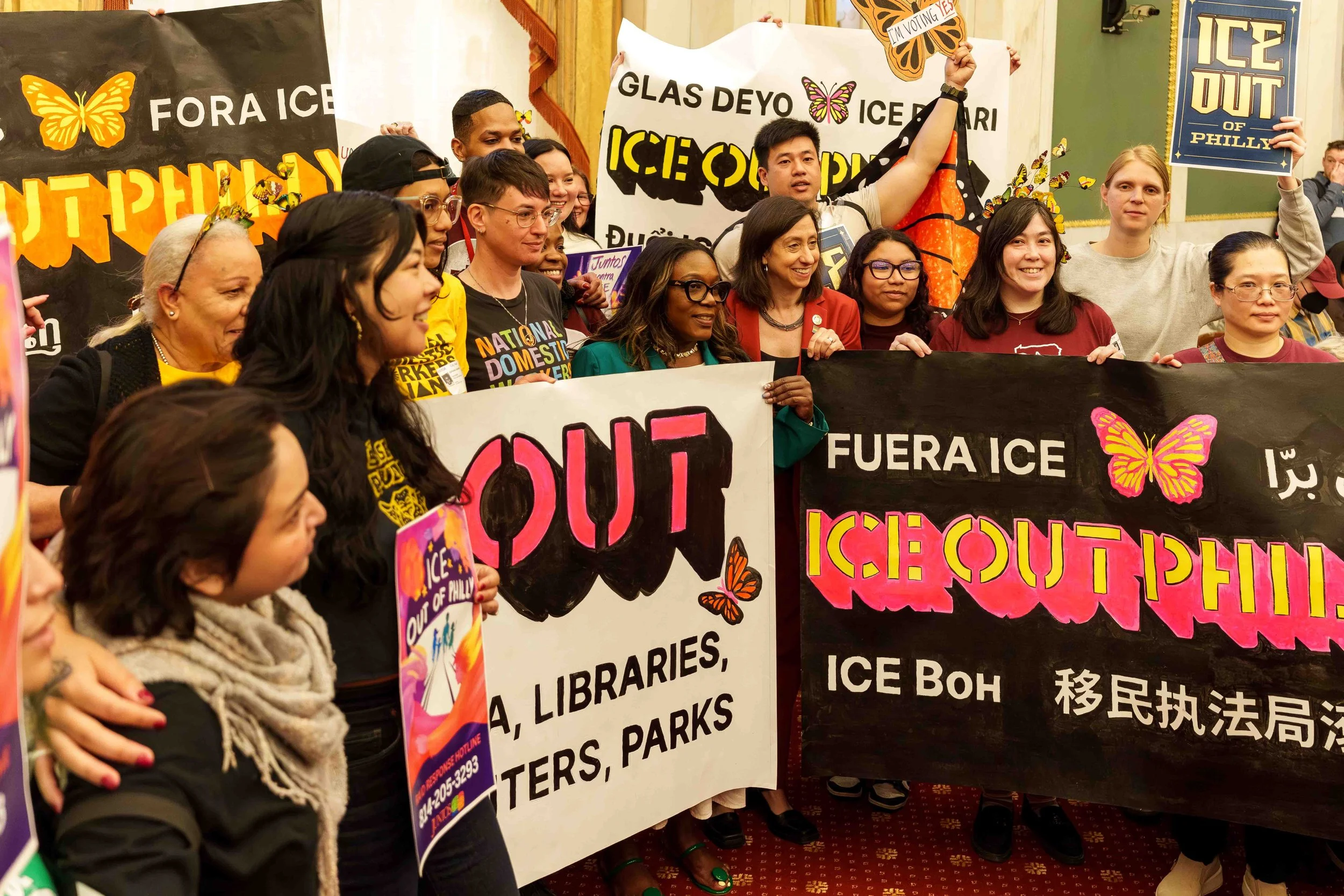 ICE Out hearing inside City Hall