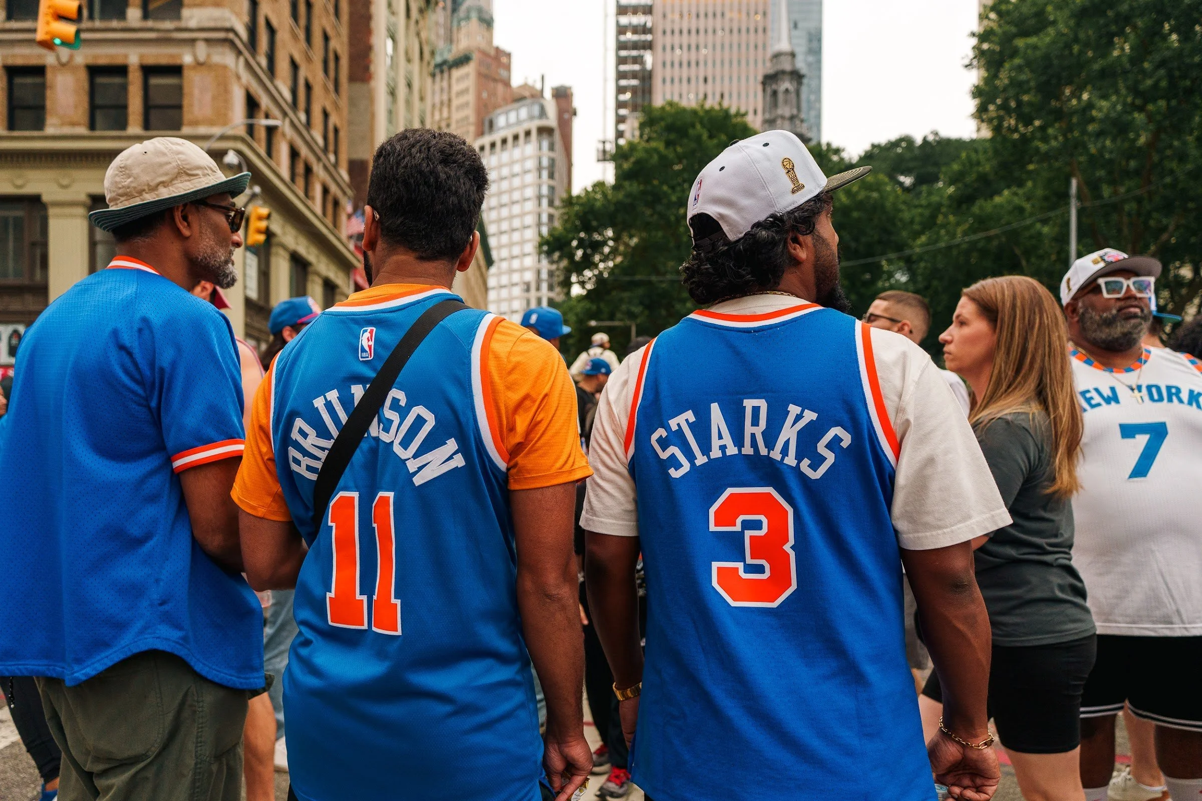 Generations of fans in Knicks jerseys