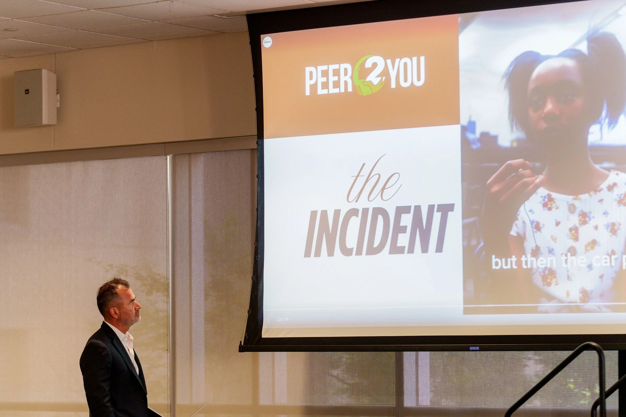 A presentation on the incident during the first symposium