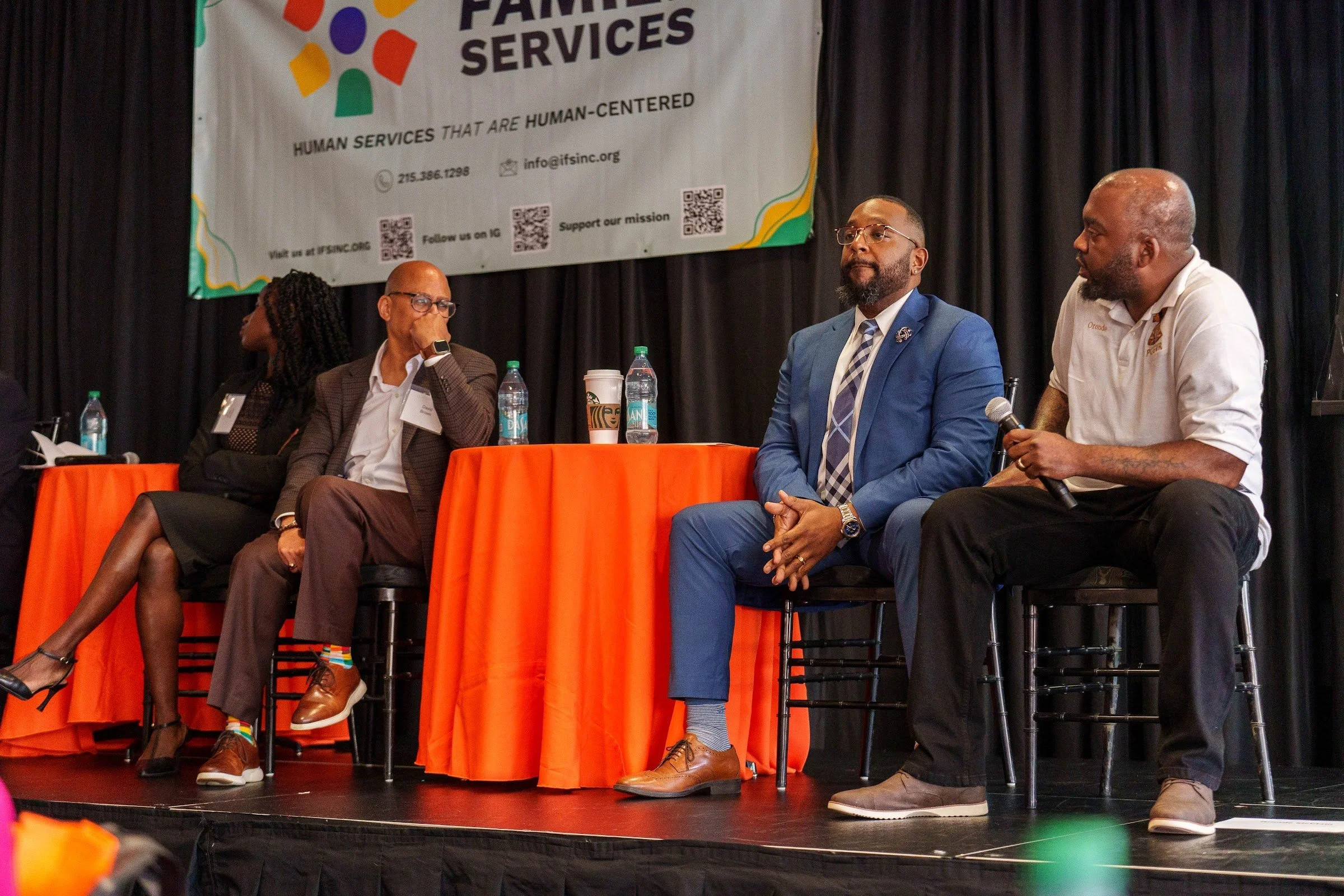 The stage and audience during a panel