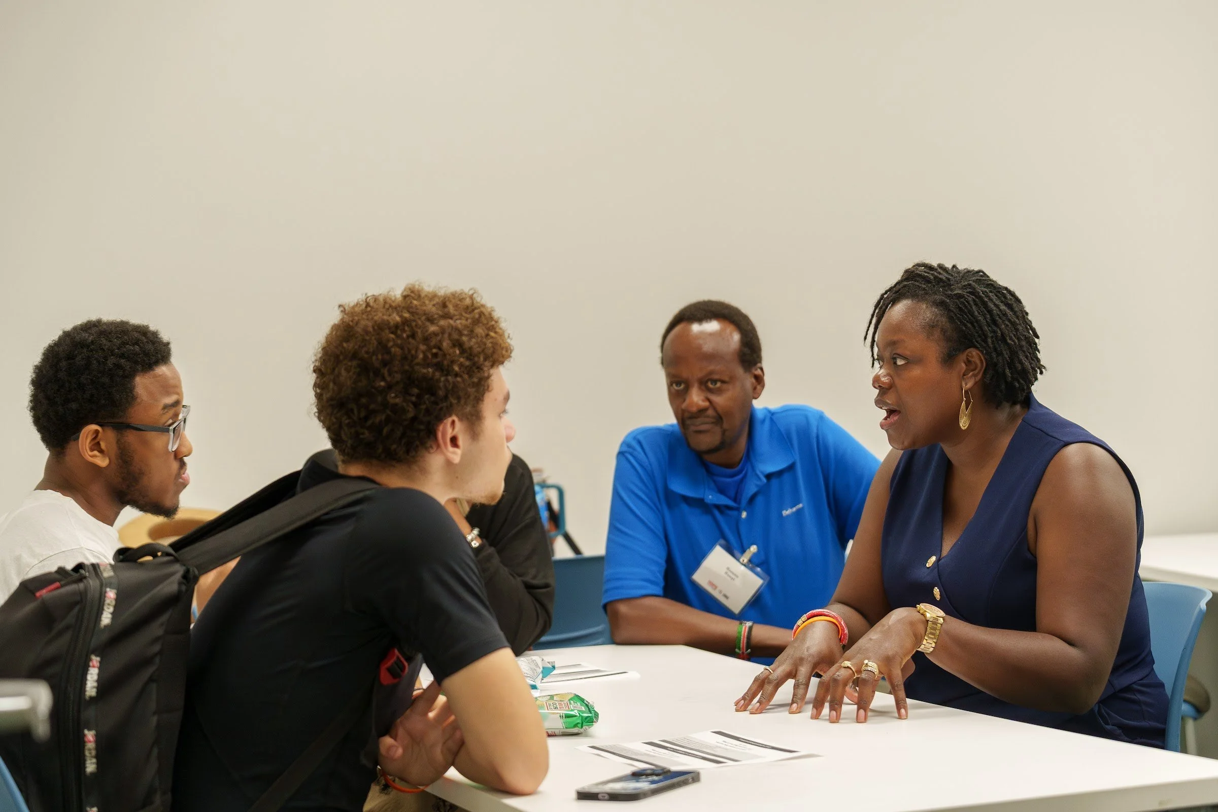 A youth breakout group in discussion