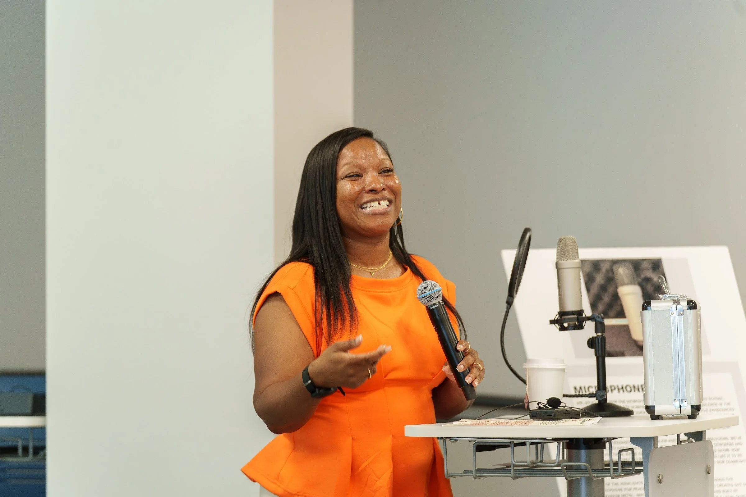 A speaker at the lectern