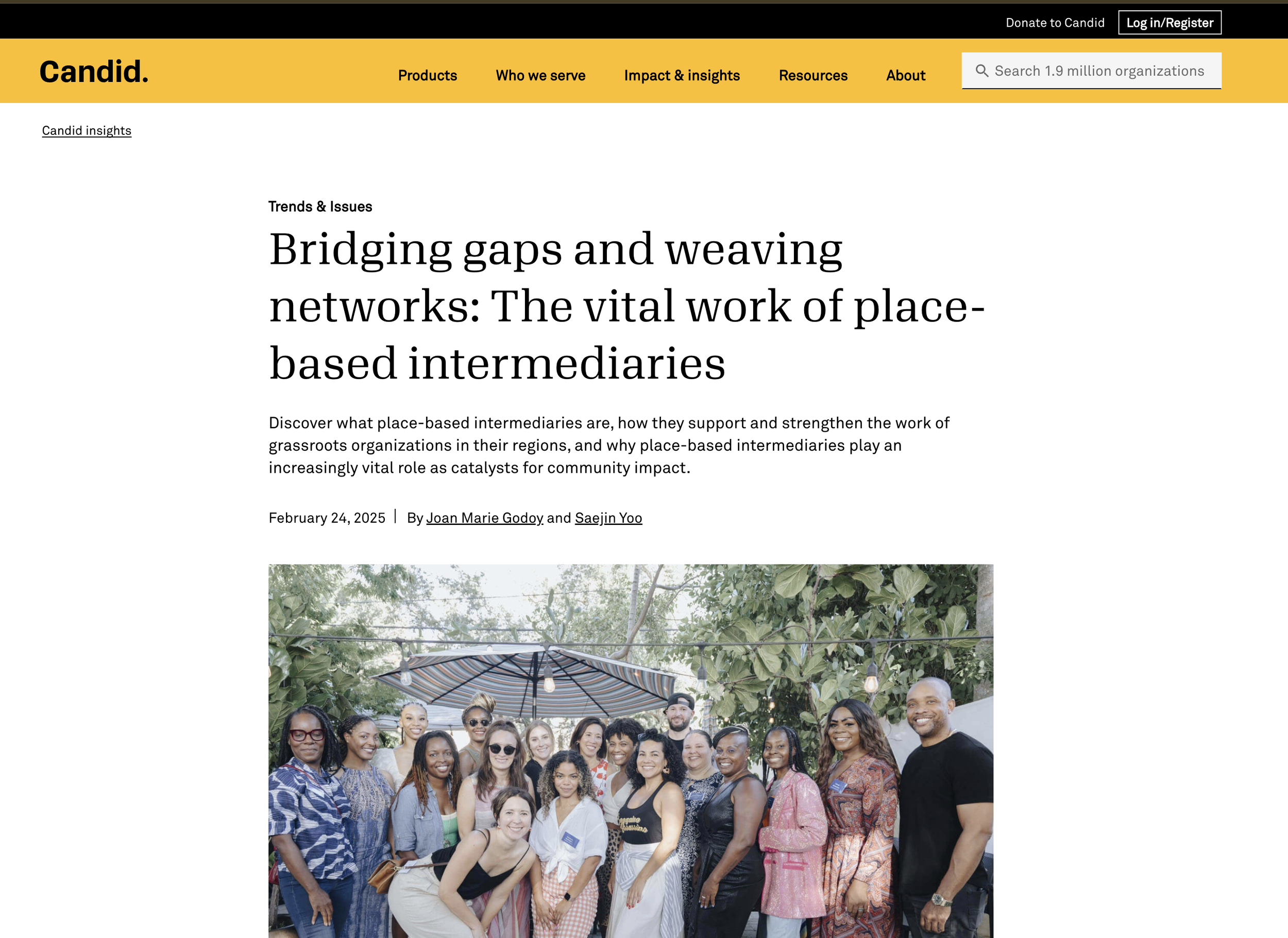 Candid — Place-Based Intermediaries