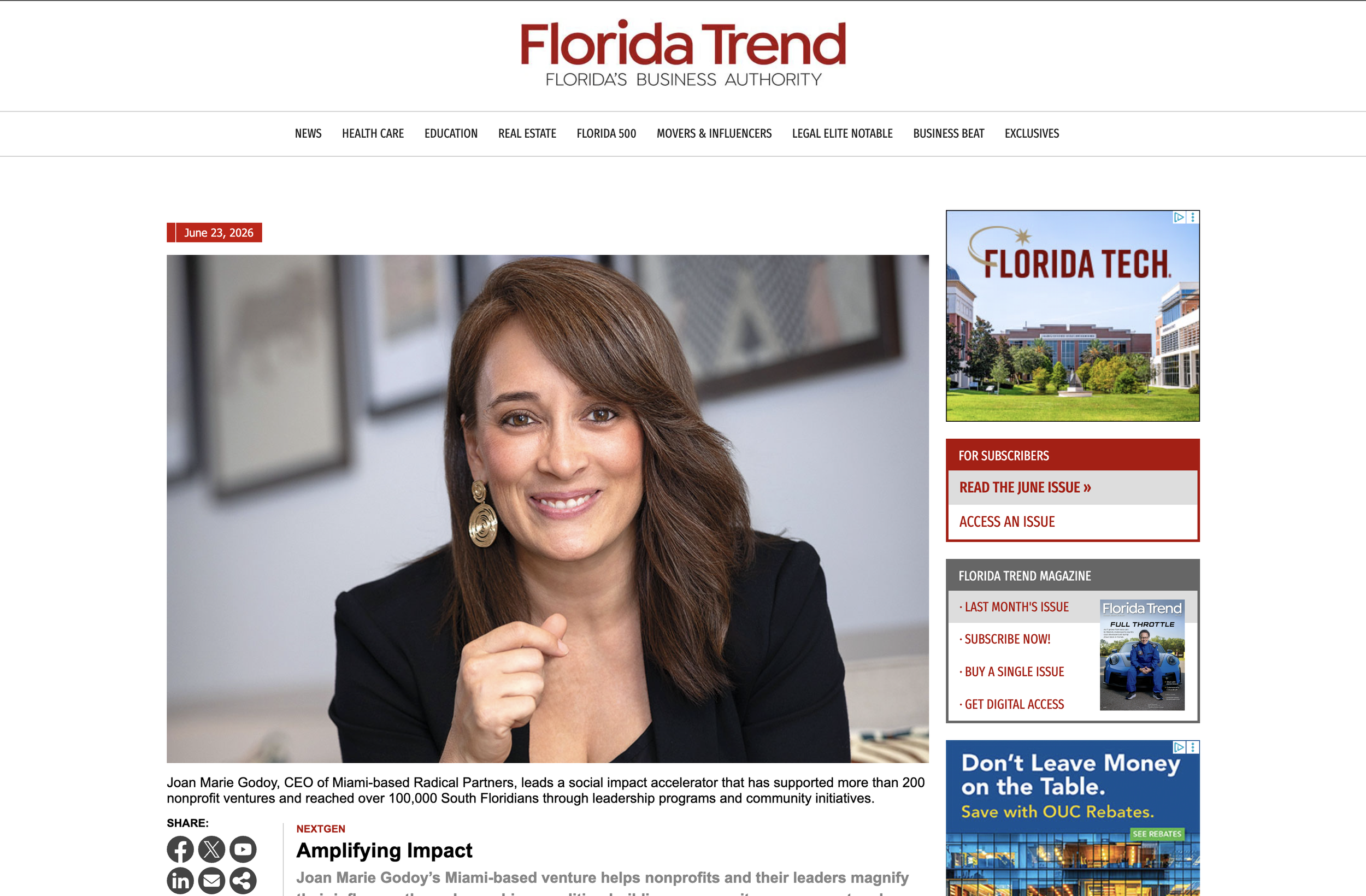 Florida Trend — Amplifying Impact