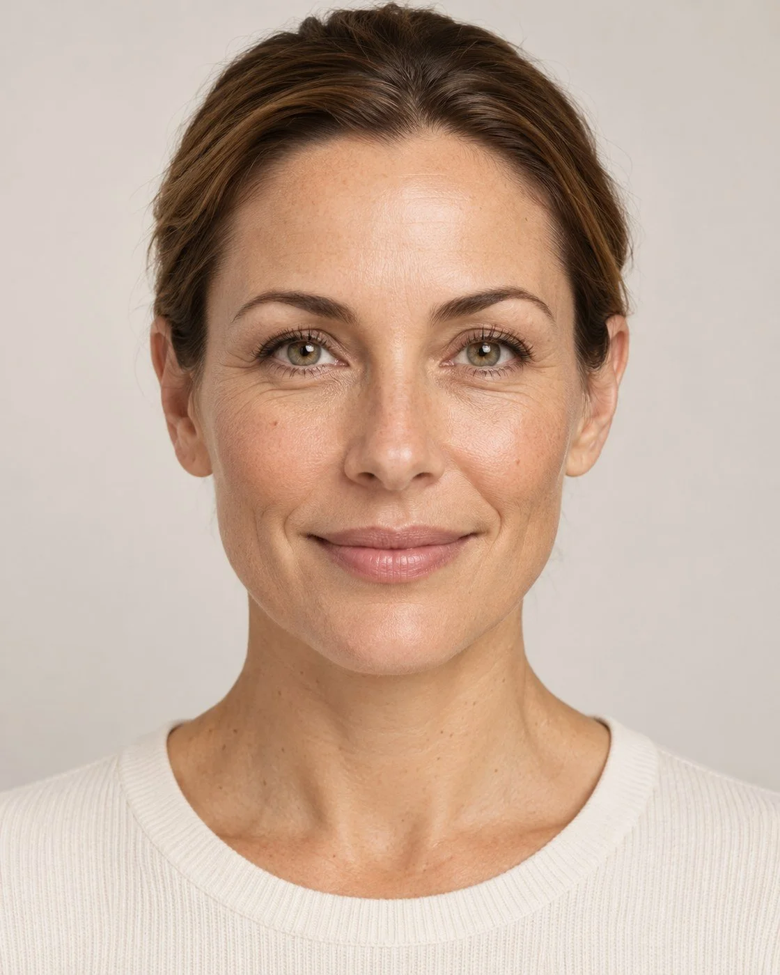 Illustrative portrait of a woman used to explore facial areas.