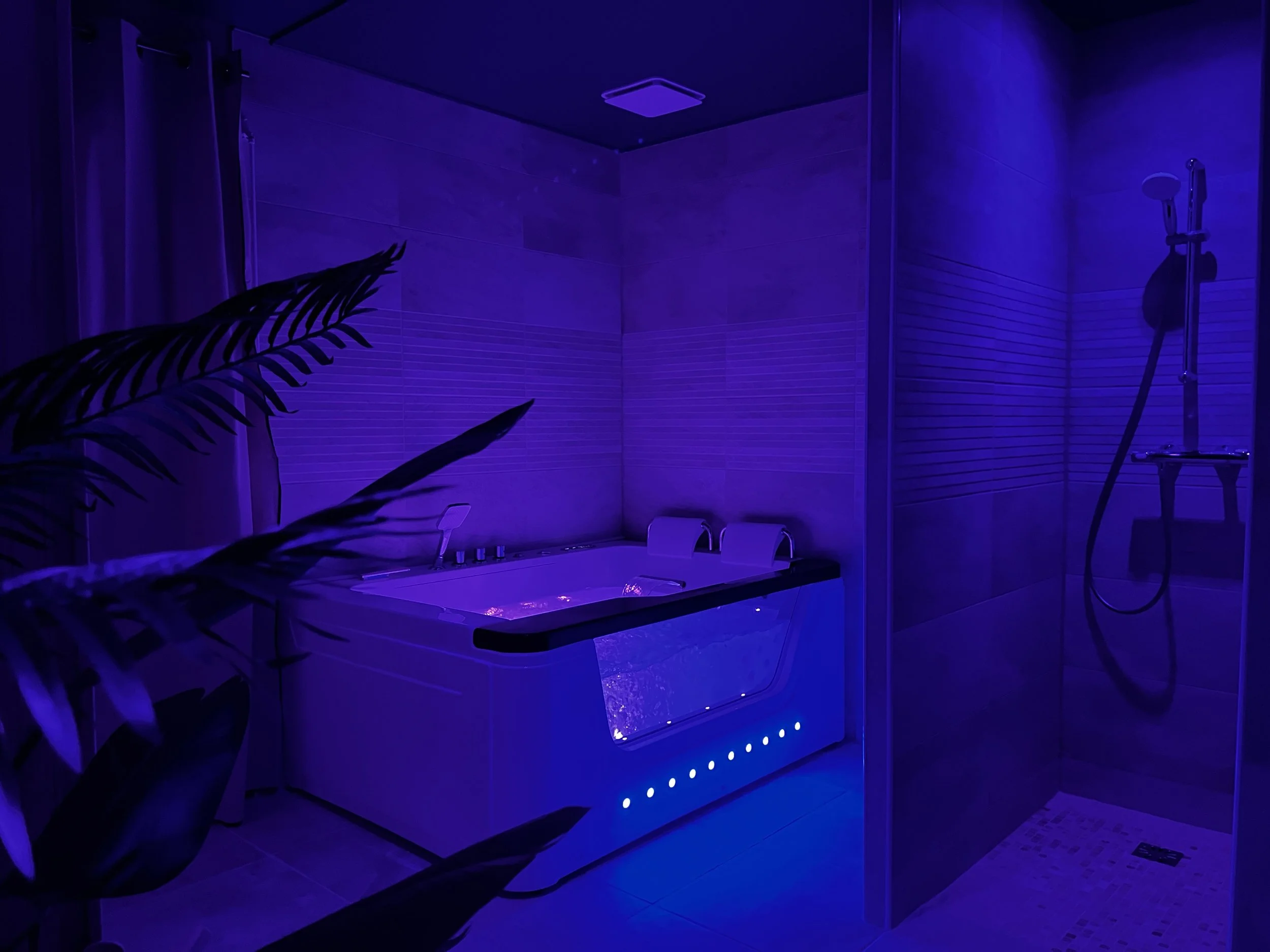 Espace sauna et balnéo de l'appartement Iconic à Trégastel