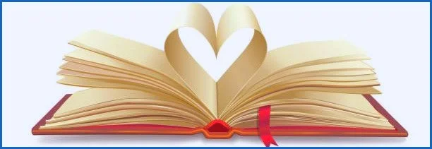 Book with pages shaped as a heart