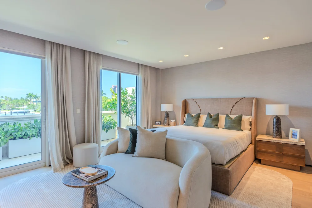 Bedroom photography for a residential real estate listing in South Florida