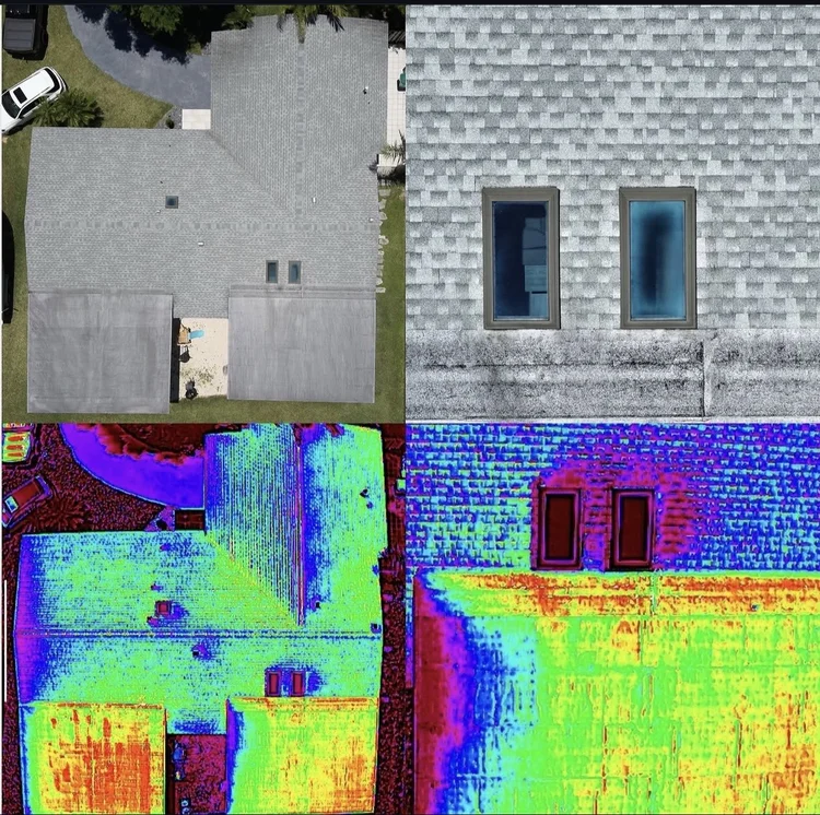 Thermal drone inspection for roofs buildings solar assets and infrastructure heat signatures
