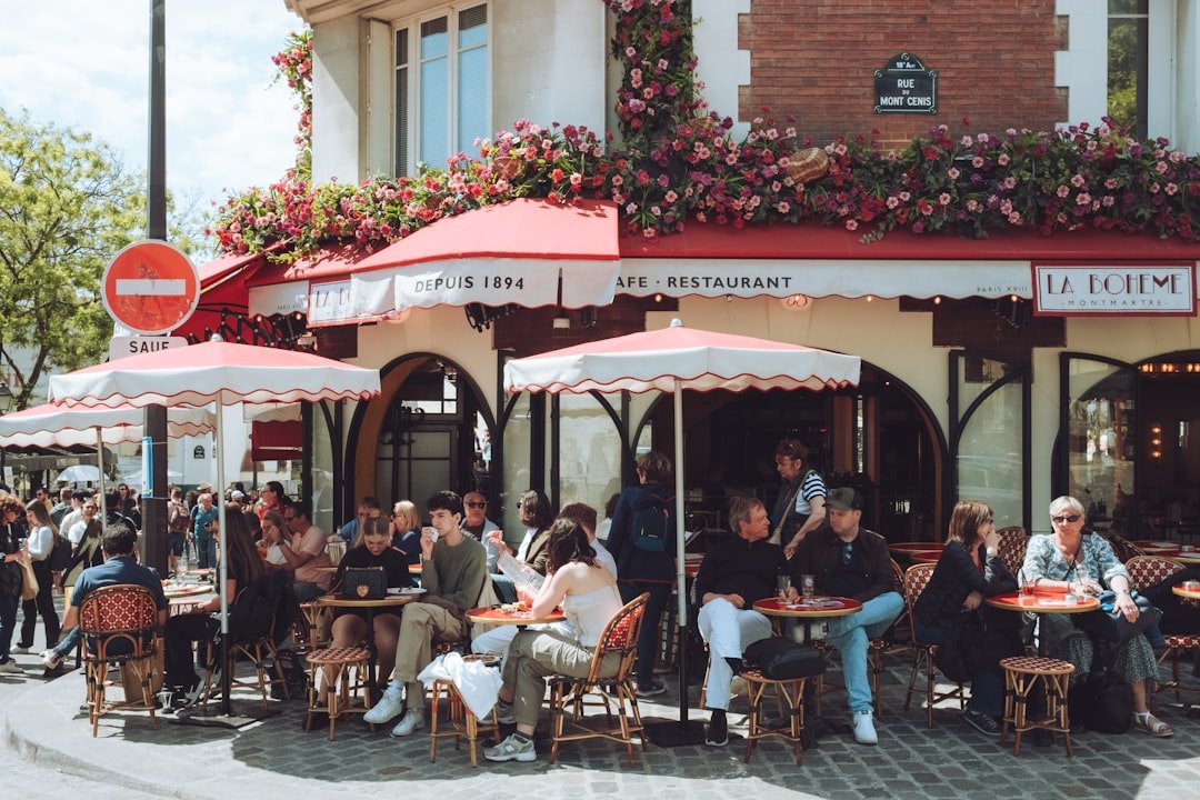 Classic French scene — cafe terrace or Provencal market