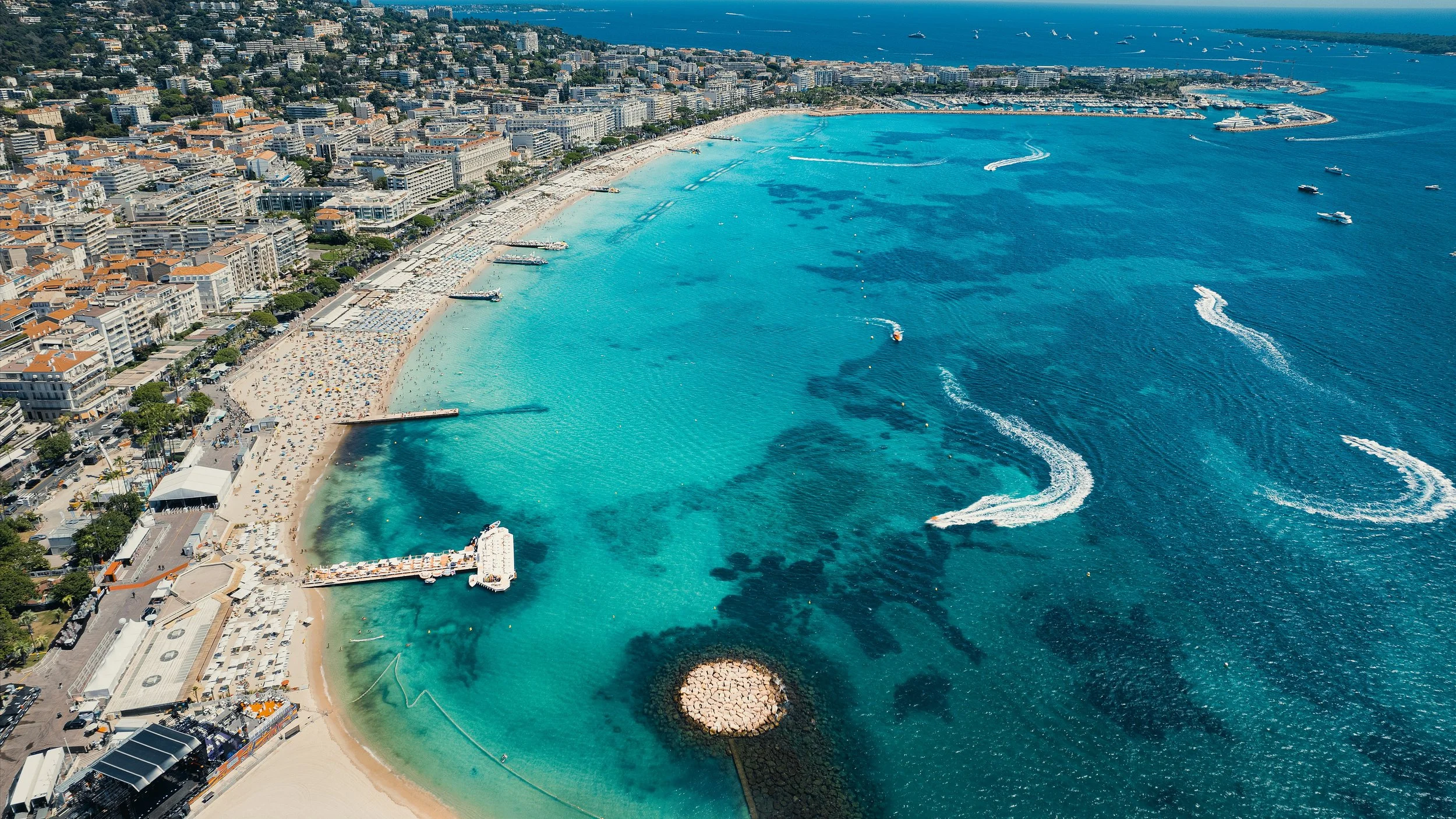 French Riviera — Nice Promenade des Anglais or Cannes Croisette at golden hour
