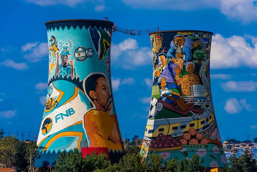 Johannesburg — Soweto street life or the Constitutional Court building