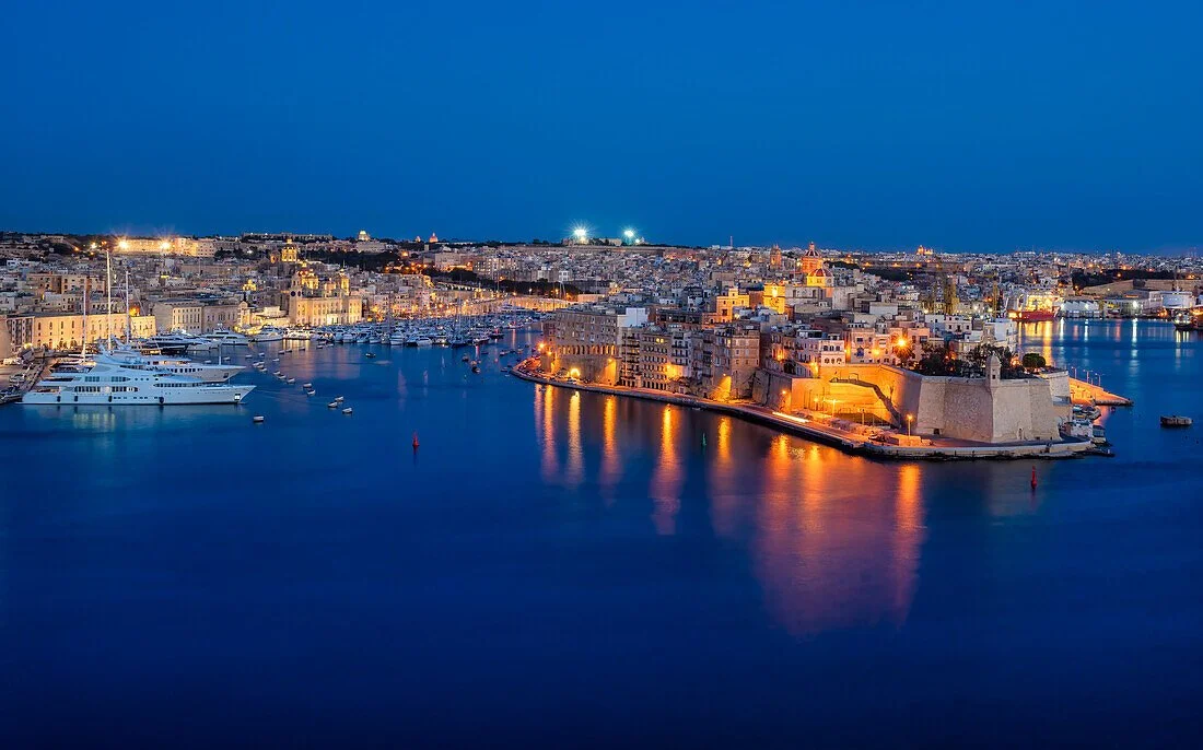 Birgu / Vittoriosa — Three Cities waterfront at night or narrow streets