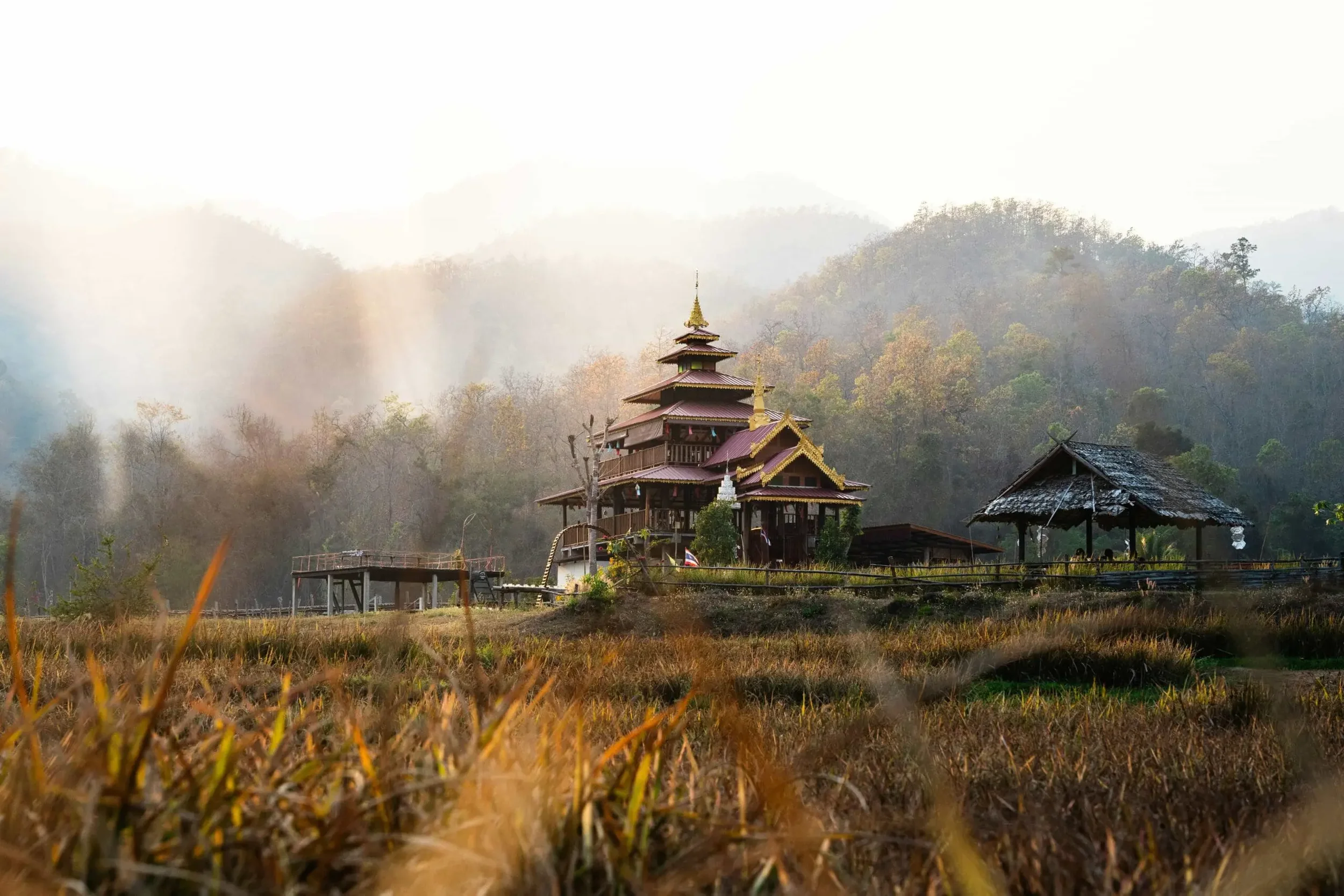 Pai — rice fields in the valley or hot springs in the jungle