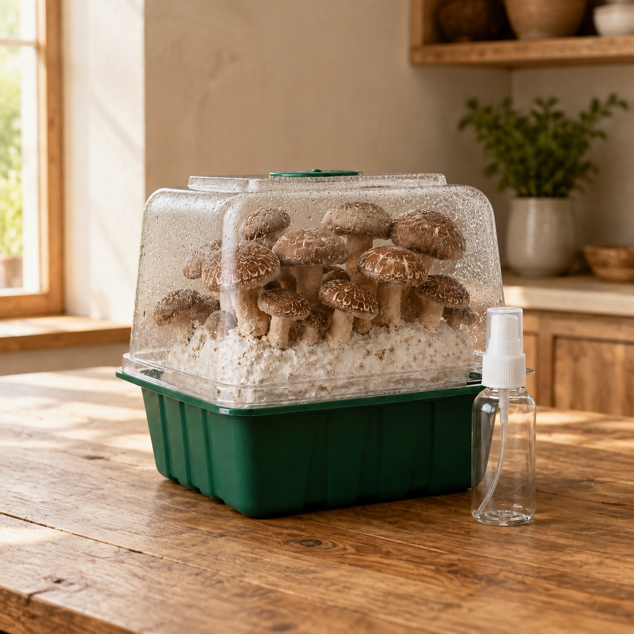Shiitake countertop mushroom grow kit — Lentinula edodes