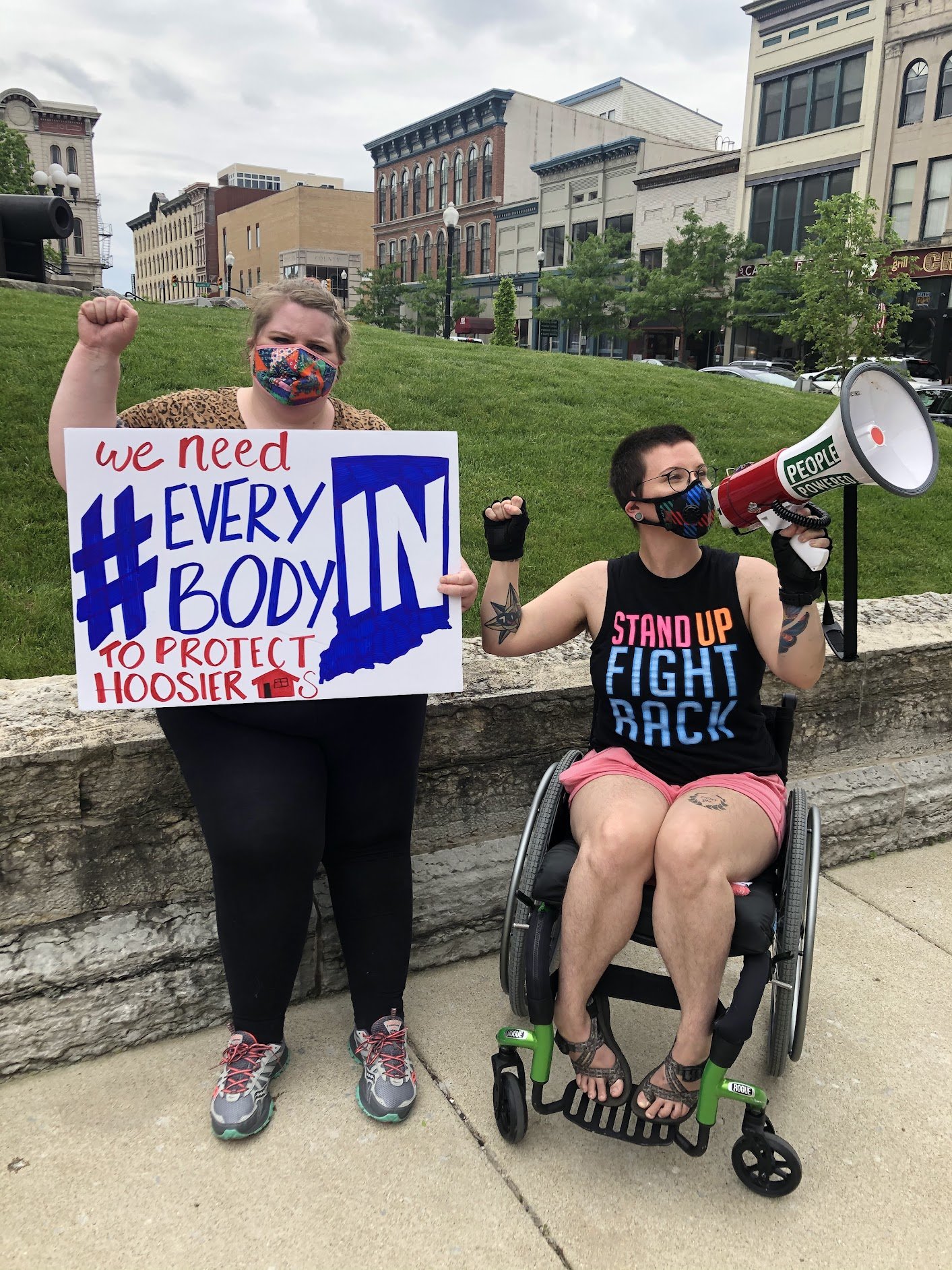 Task force members campaigning